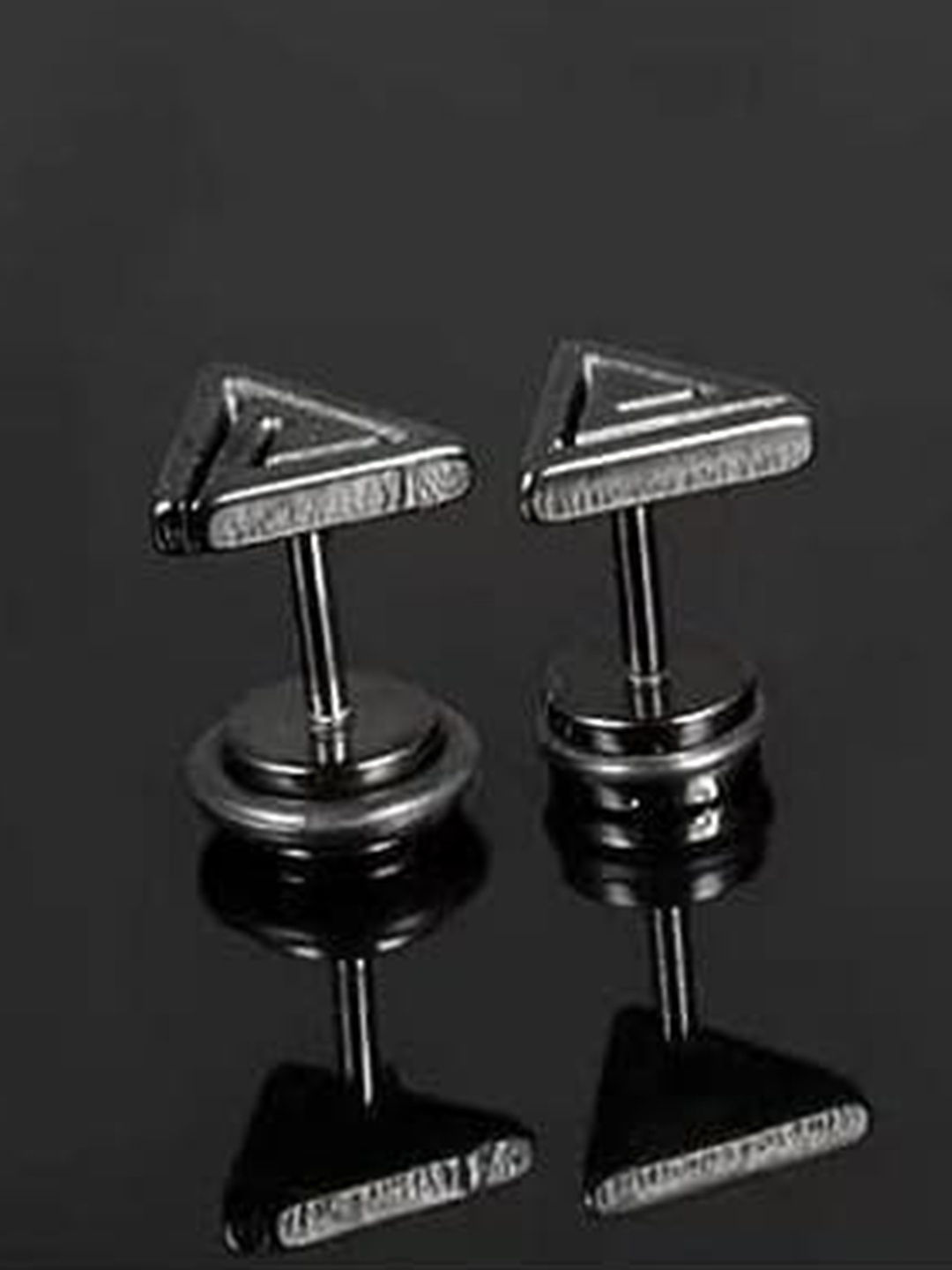 

KRYSTALZ Stainless Steel Geometric Studs Earrings, Silver