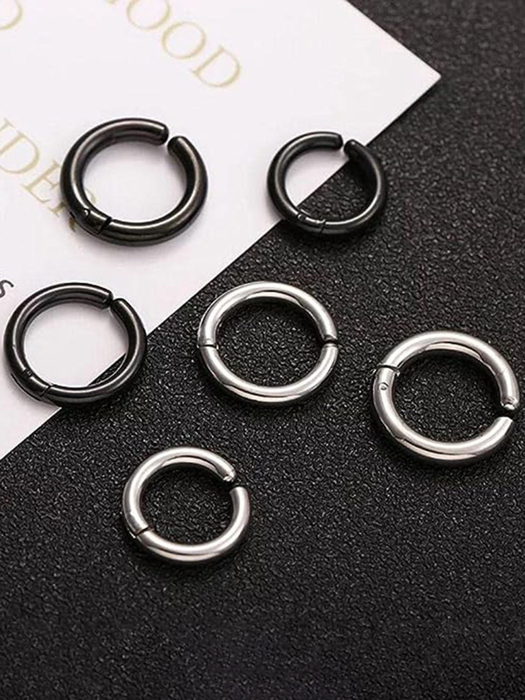 

KRYSTALZ Unisex Silver-Plated Circular Hoop Earrings
