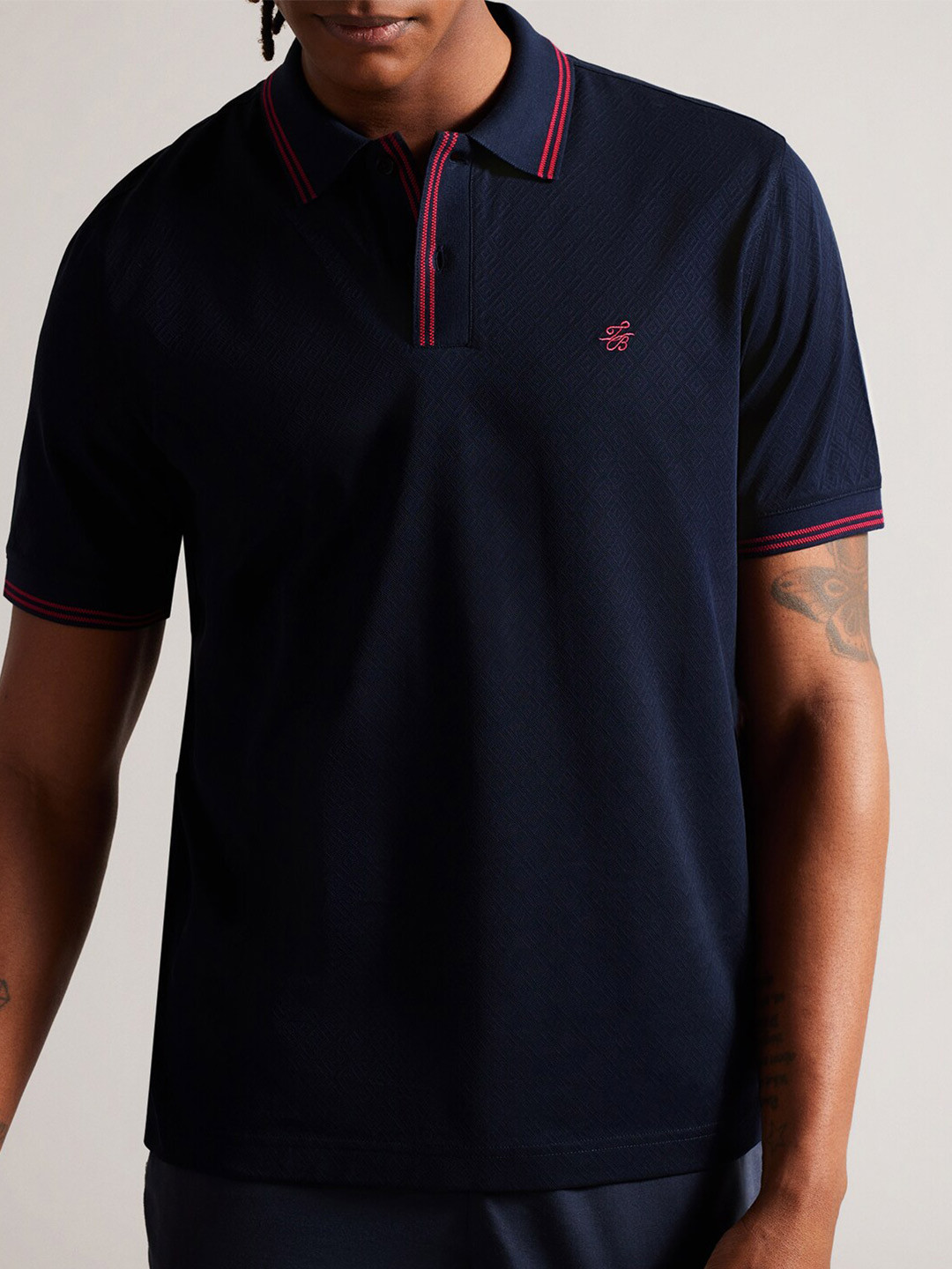 

Ted Baker Regular Fit Polo Collar Cotton Casual T-shirt, Navy blue