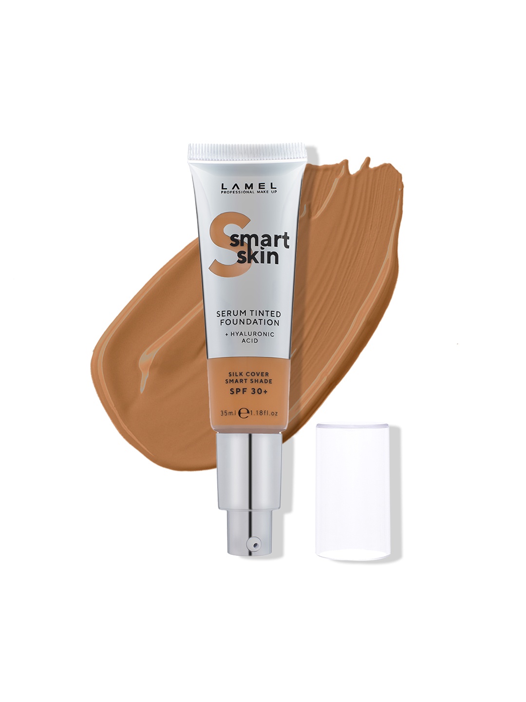 

LAMEL Smart Skin SPF30+ Serum Tinted Foundation with Hyaluronic Acid 35ml - Deep Beige 409, Brown