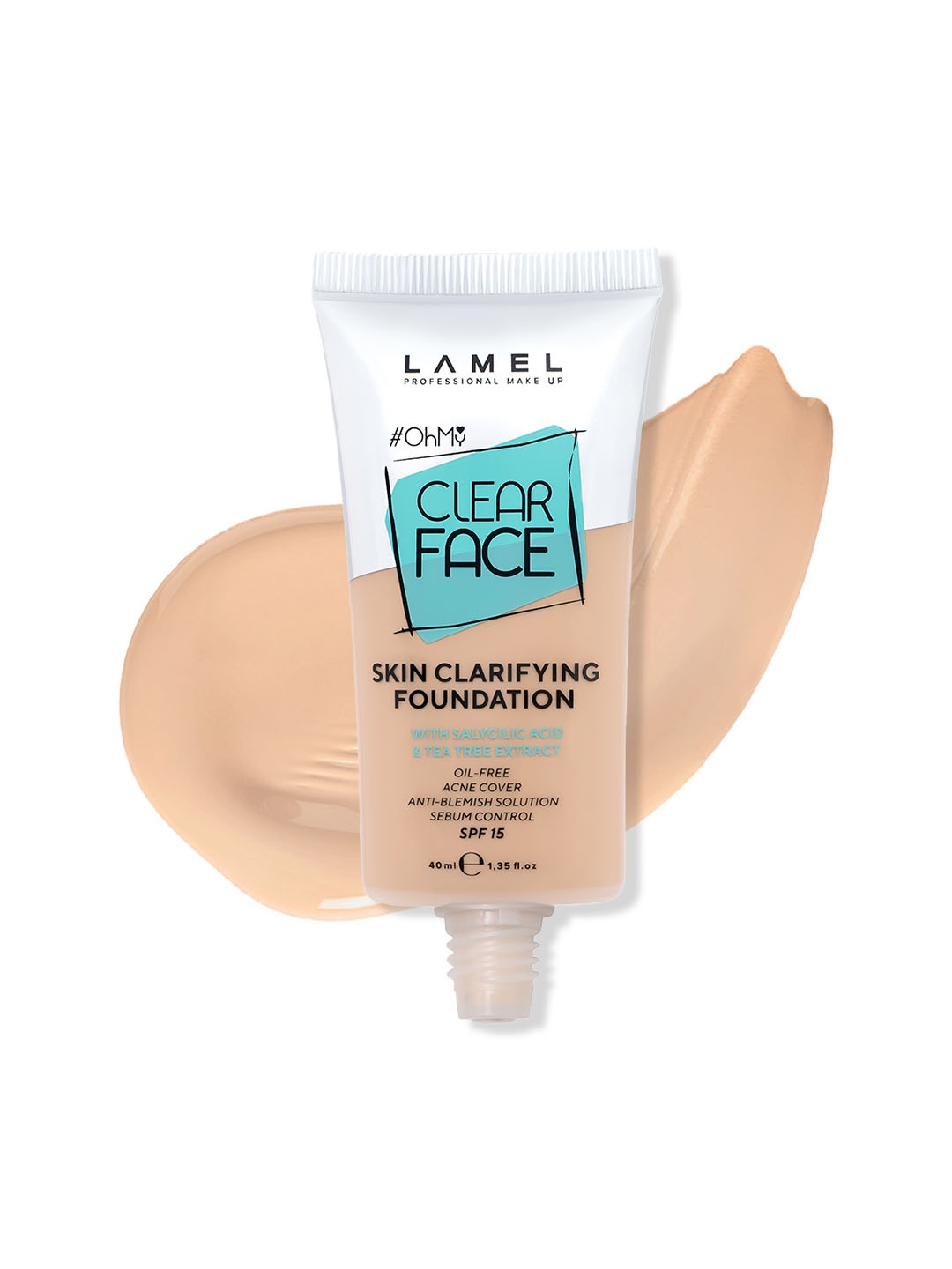 

LAMEL Oh My Clear SPF15 Face Foundation with Tea Tree 40 ml - Neutral 403, Beige