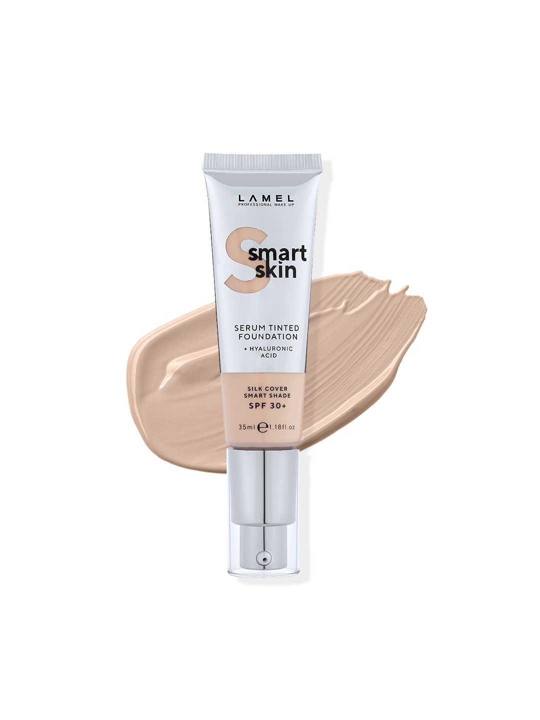 

LAMEL Smart Skin SPF30+ Serum Tinted Foundation with Hyaluronic Acid 35ml - Porcelain 401, Beige