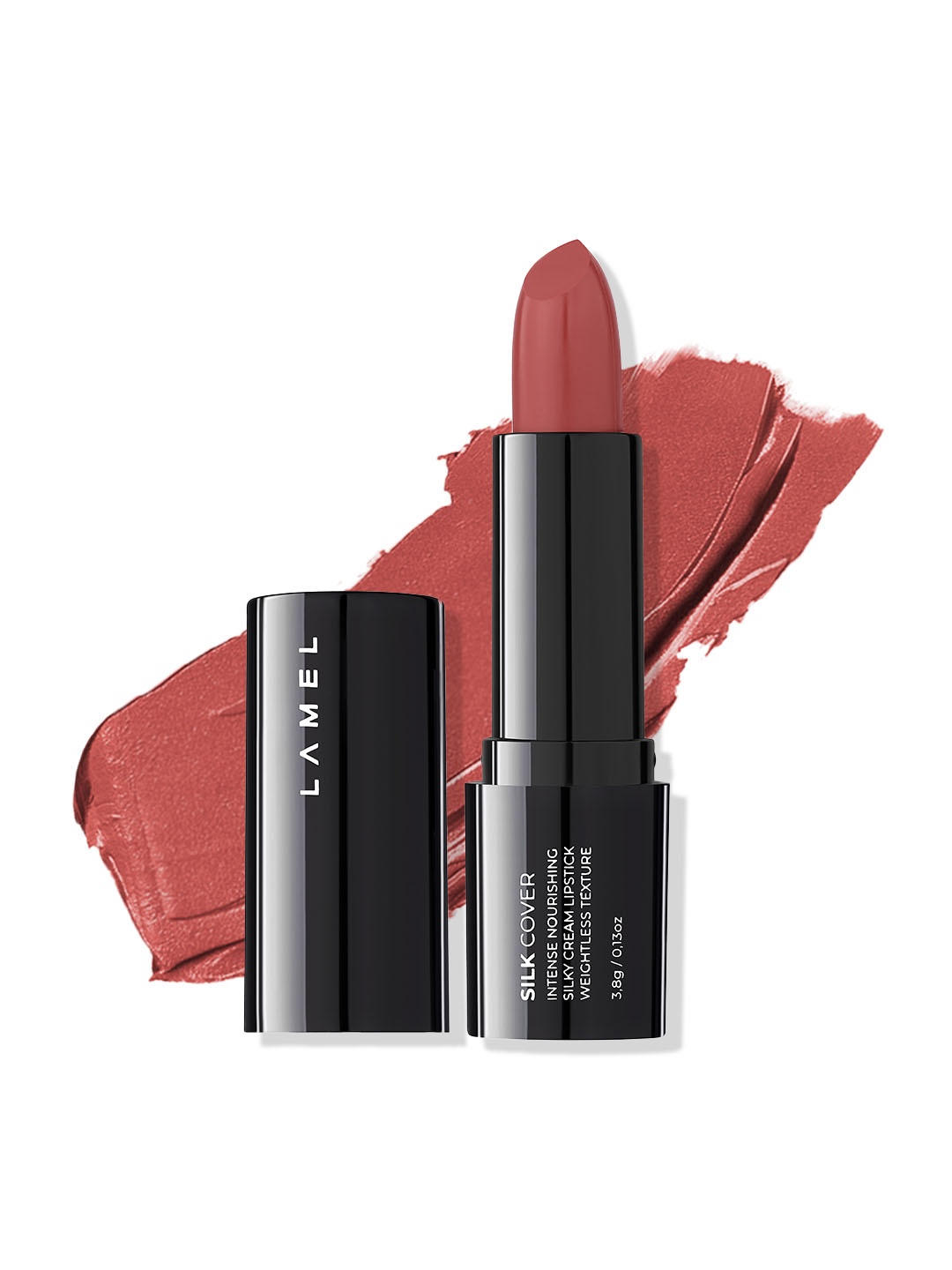 LAMEL Silk Cover Long Lasting Silky Cream Lipstick - Soft Coral 403, Nude
