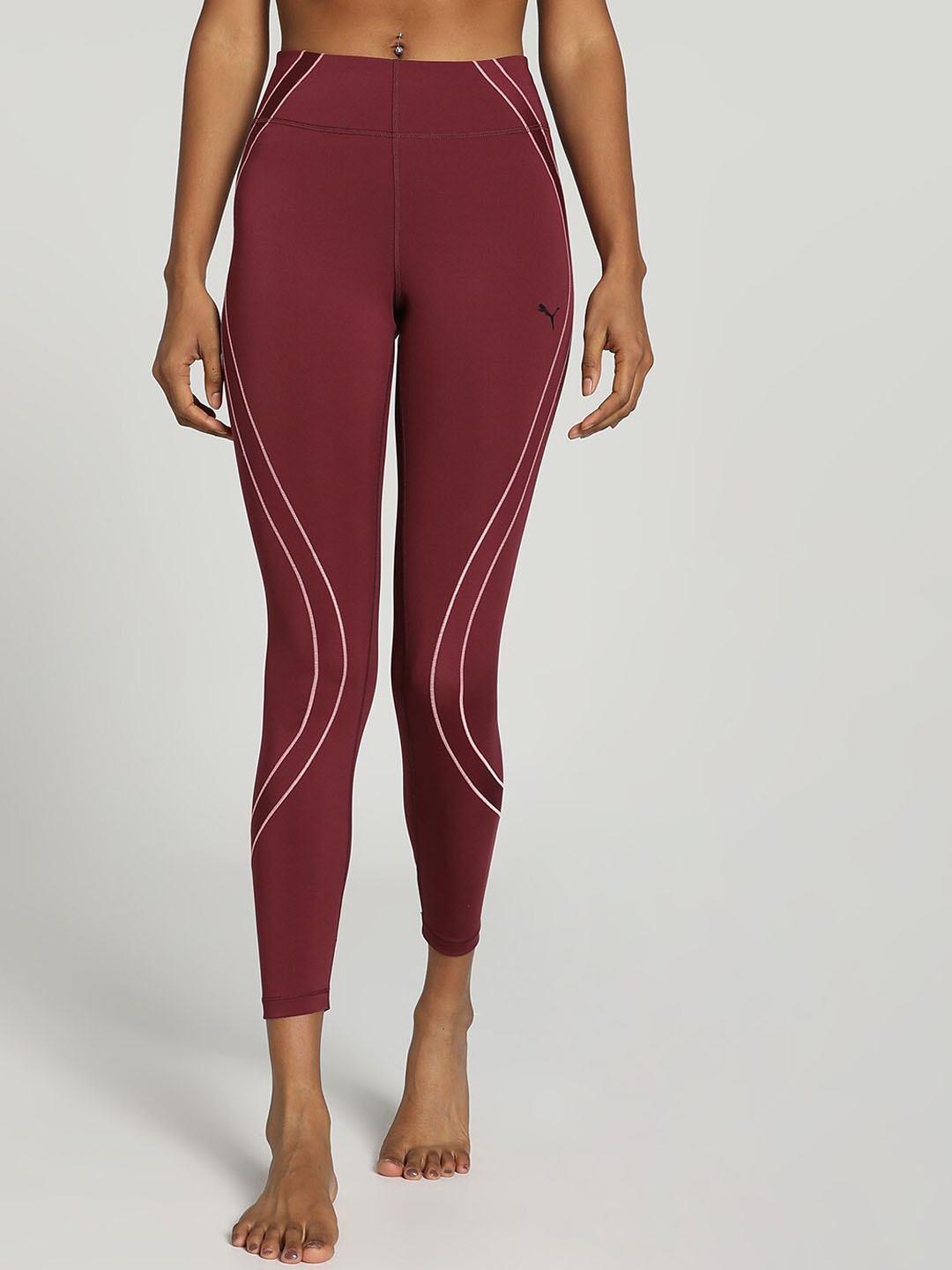 

Puma Printed High Waist Training Tights, Maroon