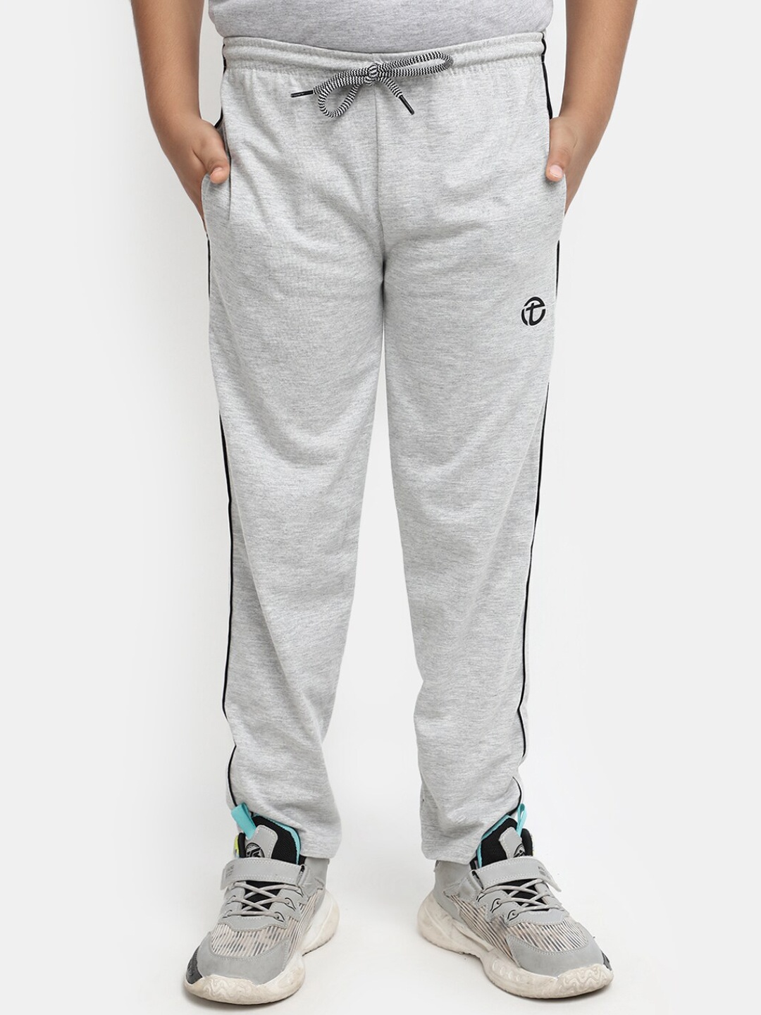 

V-Mart Boys Regular Fit Cotton Track Pants, Grey