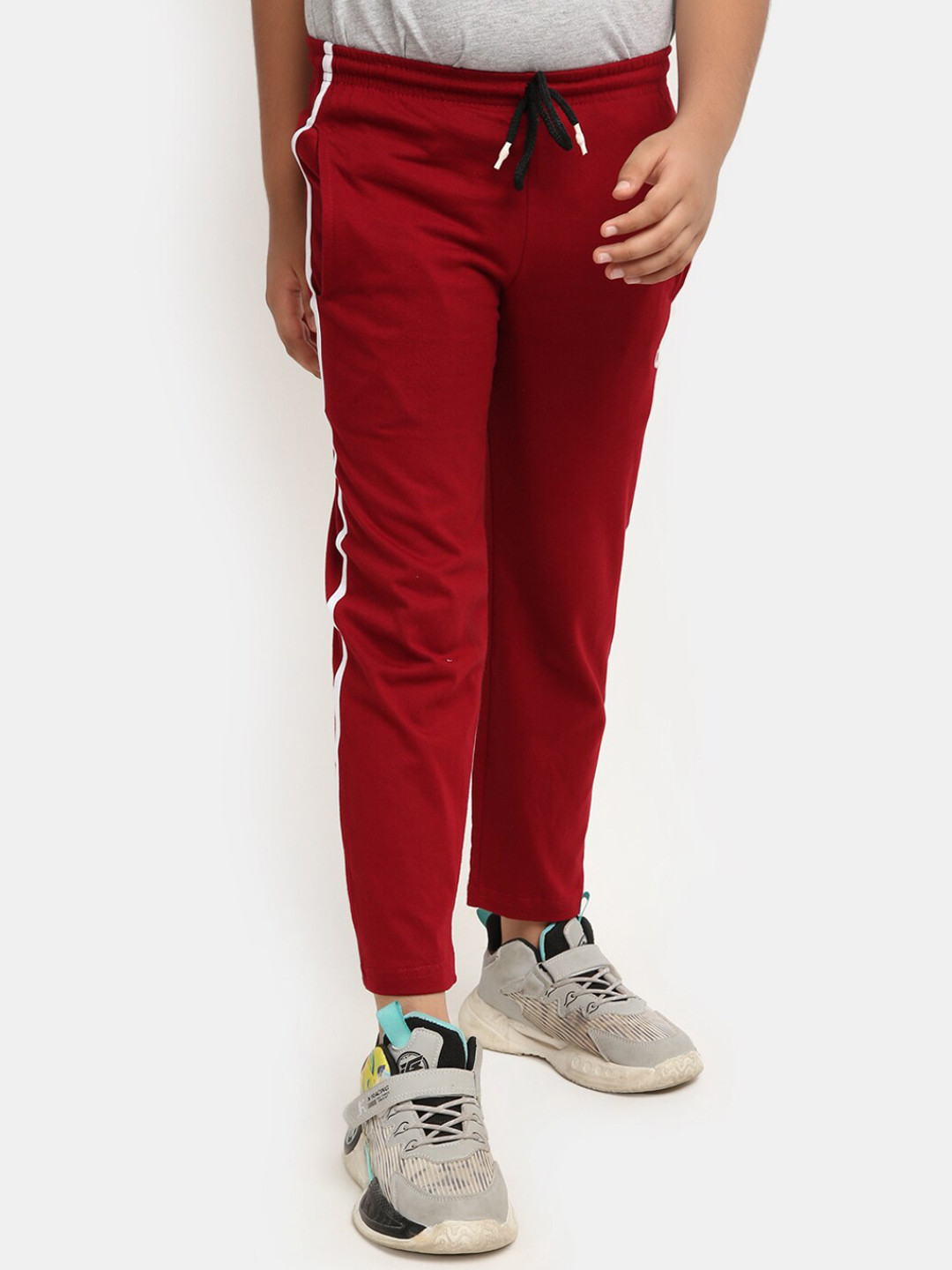 

V-Mart Boys Side Striped Lounge Pants, Maroon