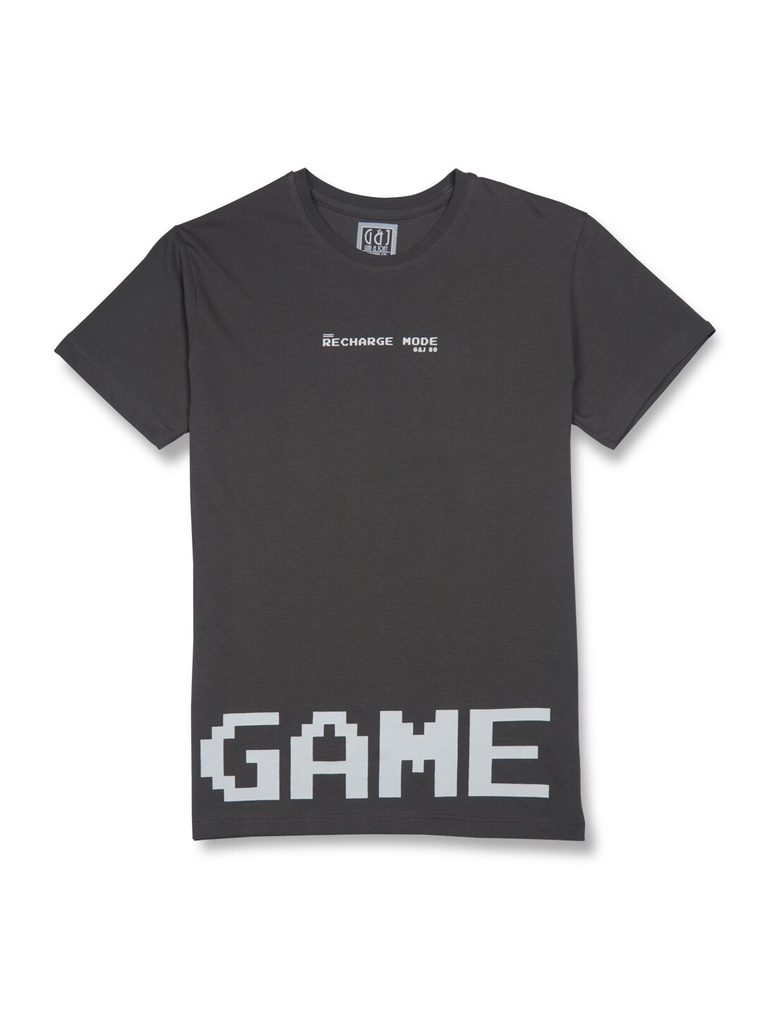 

Gini and Jony Boys Typography Printed Round Neck Cotton T-shirt, Black