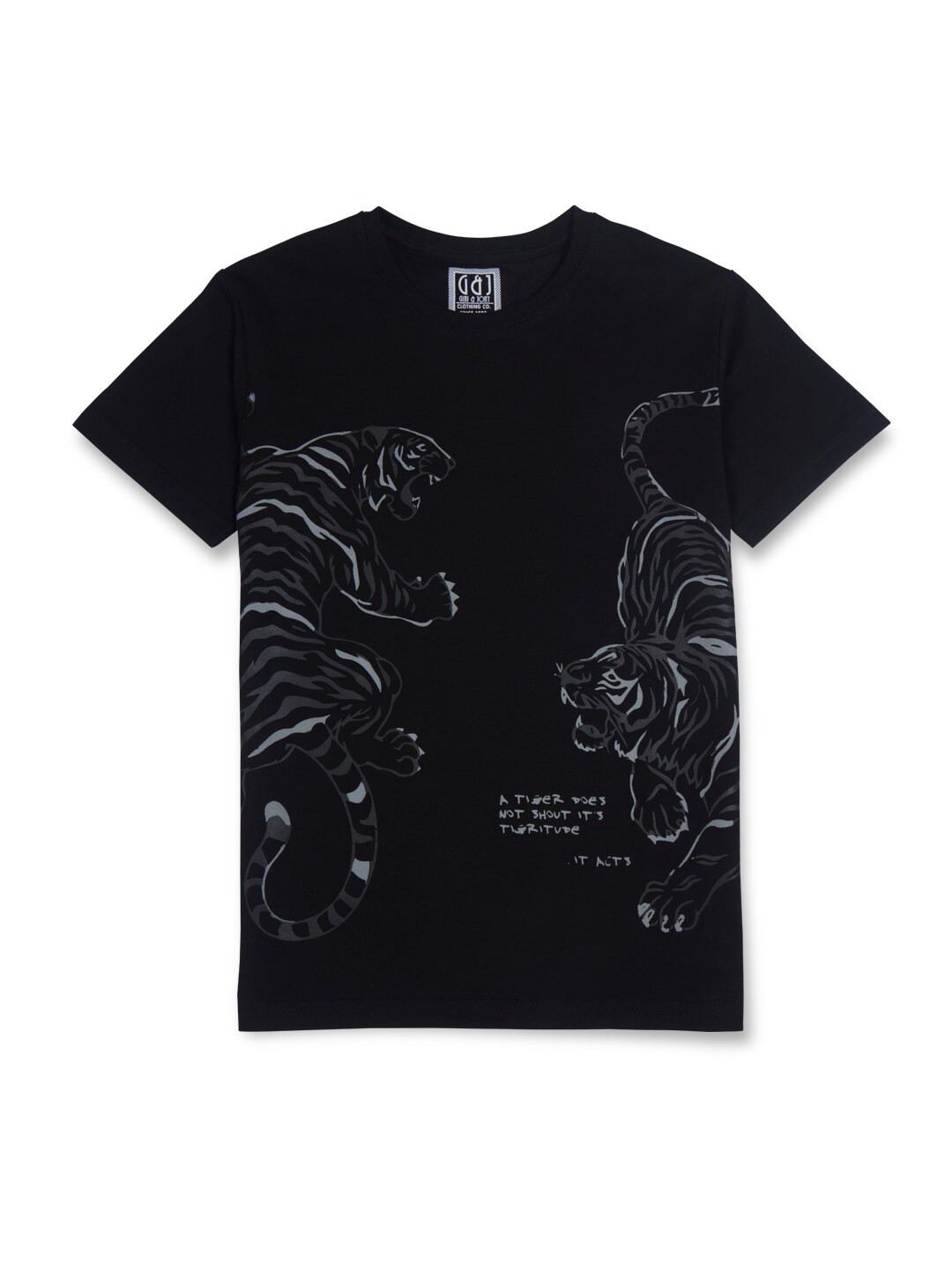 

Gini and Jony Boys Graphic Printed Cotton T-shirt, Black