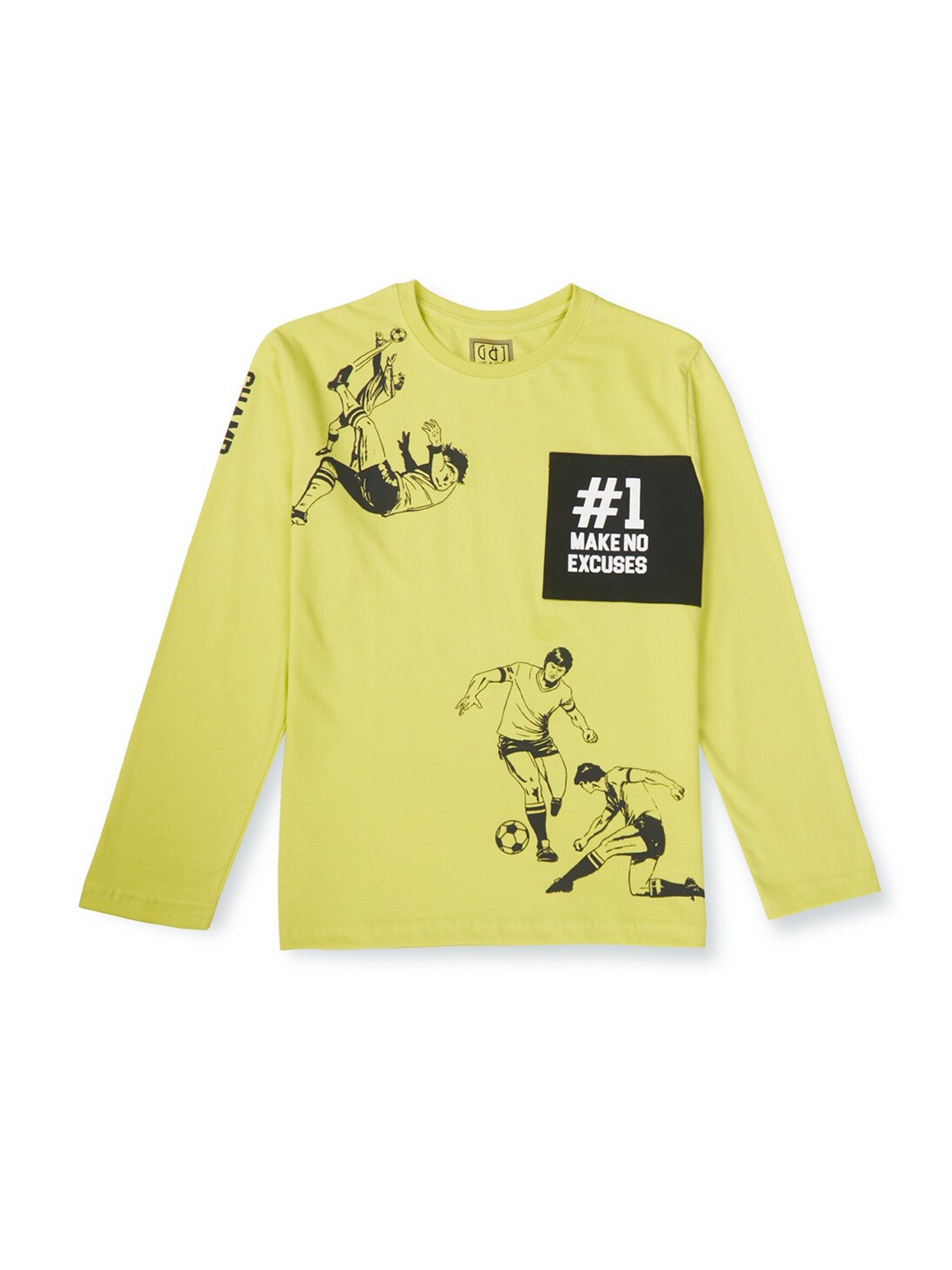

Gini and Jony Boys Conversational Printed Cotton T-shirt, Green