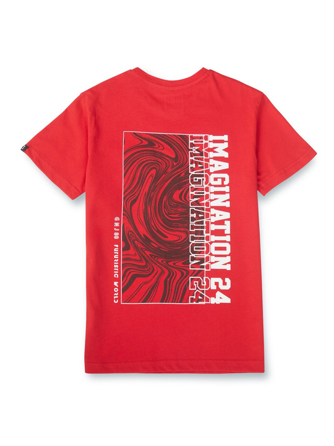 

Gini and Jony Boys Graphic Printed Cotton T-shirt, Red