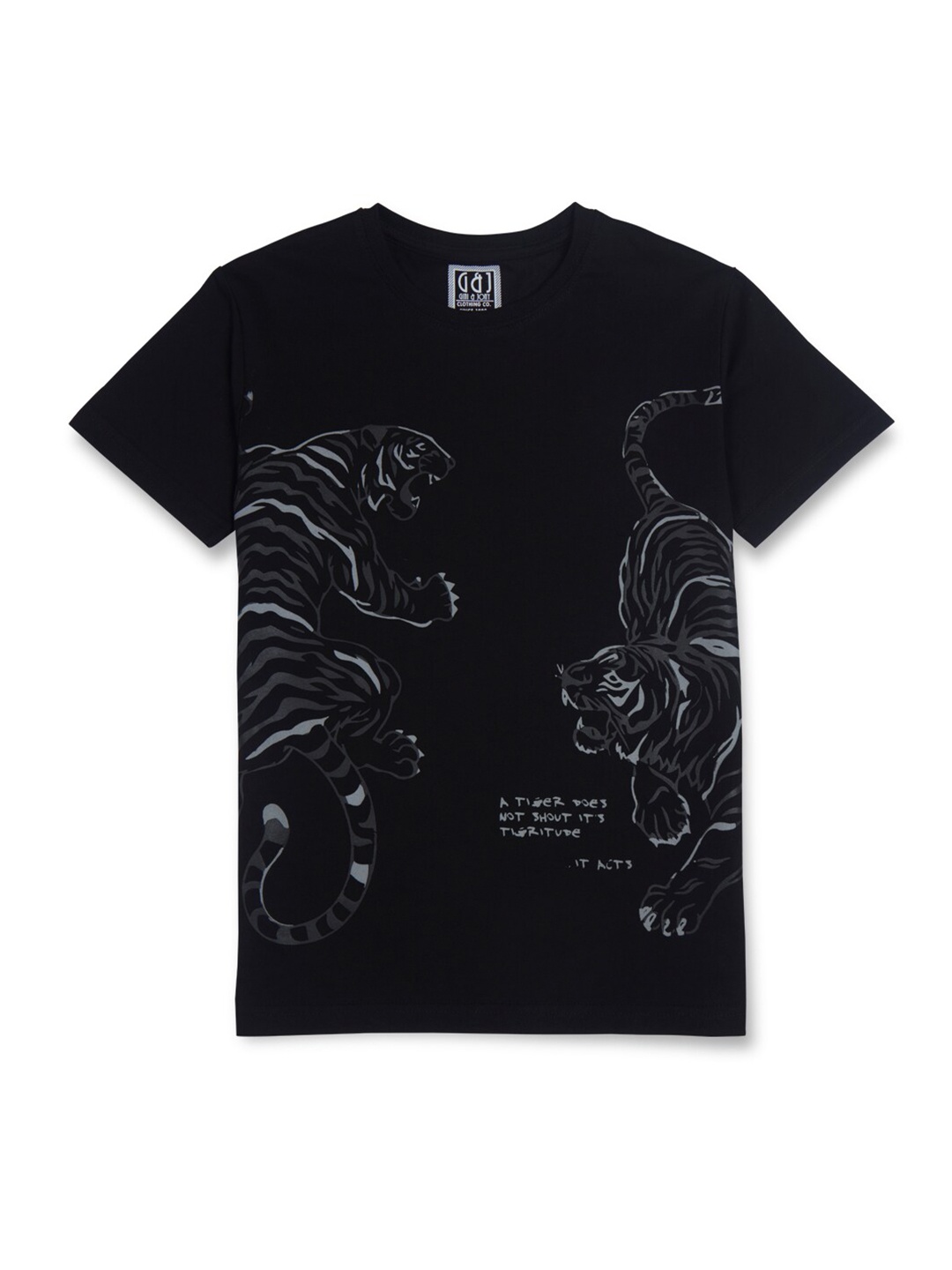 

Gini and Jony Boys Graphic Printed Cotton T-shirt, Black
