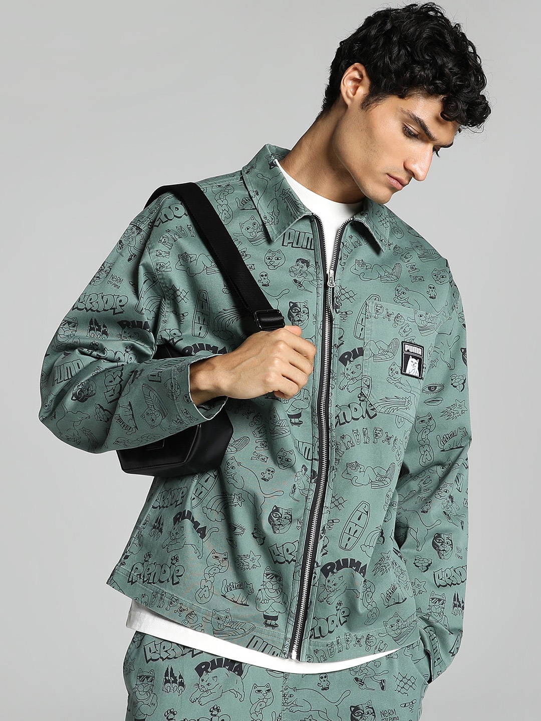 

Puma RIPNDIP Men's Twill Shirt, Green
