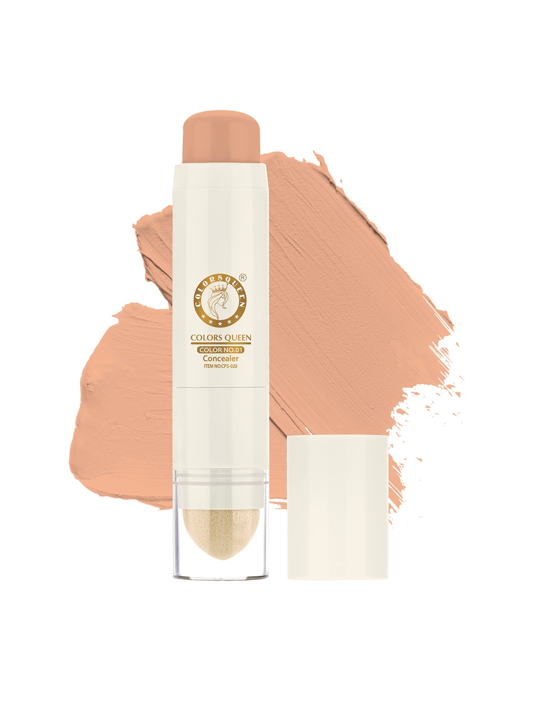 

Colors Queen Colors no 1 Oil Free With Puff Concealer Stick 6g - Classic Ivroy, Na