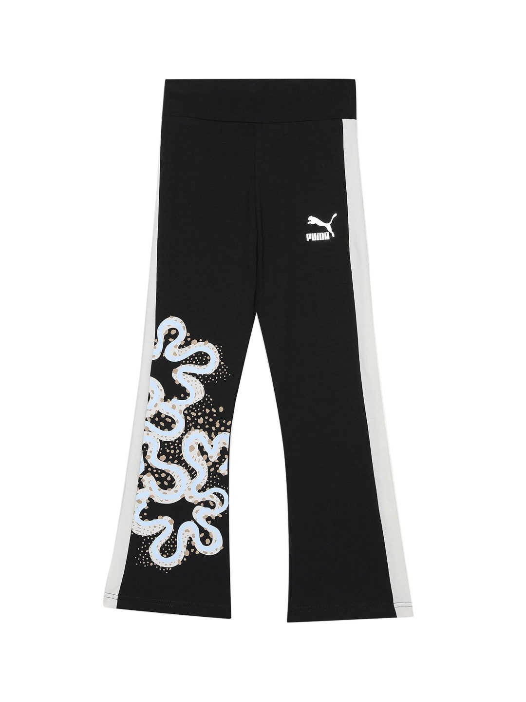 

Puma T7 Flower Girls Graphic Printed Cotton Leggings, Black