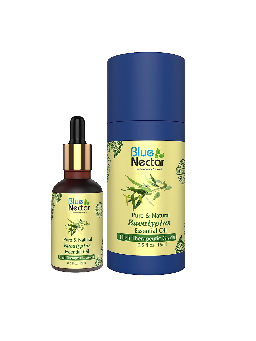 

Blue Nectar Pure and Natural Eucalyptus Essential Oil - 15ml, Brown