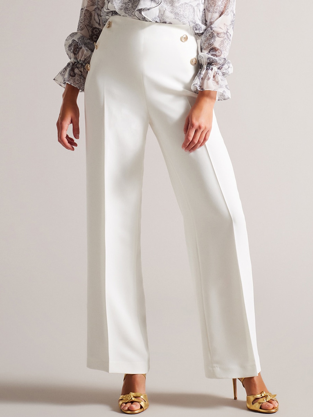 

Ted Baker Women Mid-Rise Culottes Trousers, White