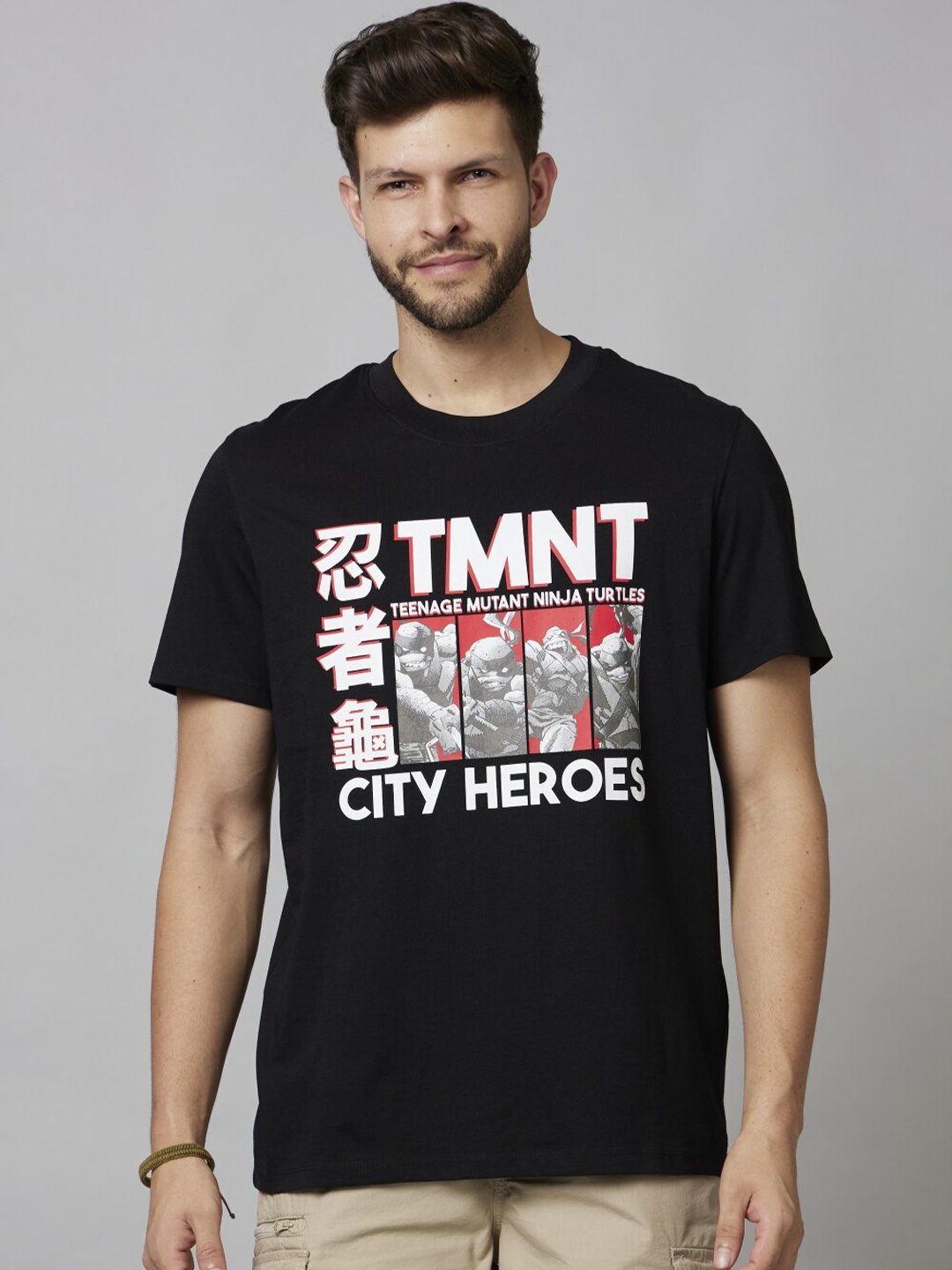 

Celio Teenage Mutant Ninja Turtle Printed Cotton T-shirt, Black