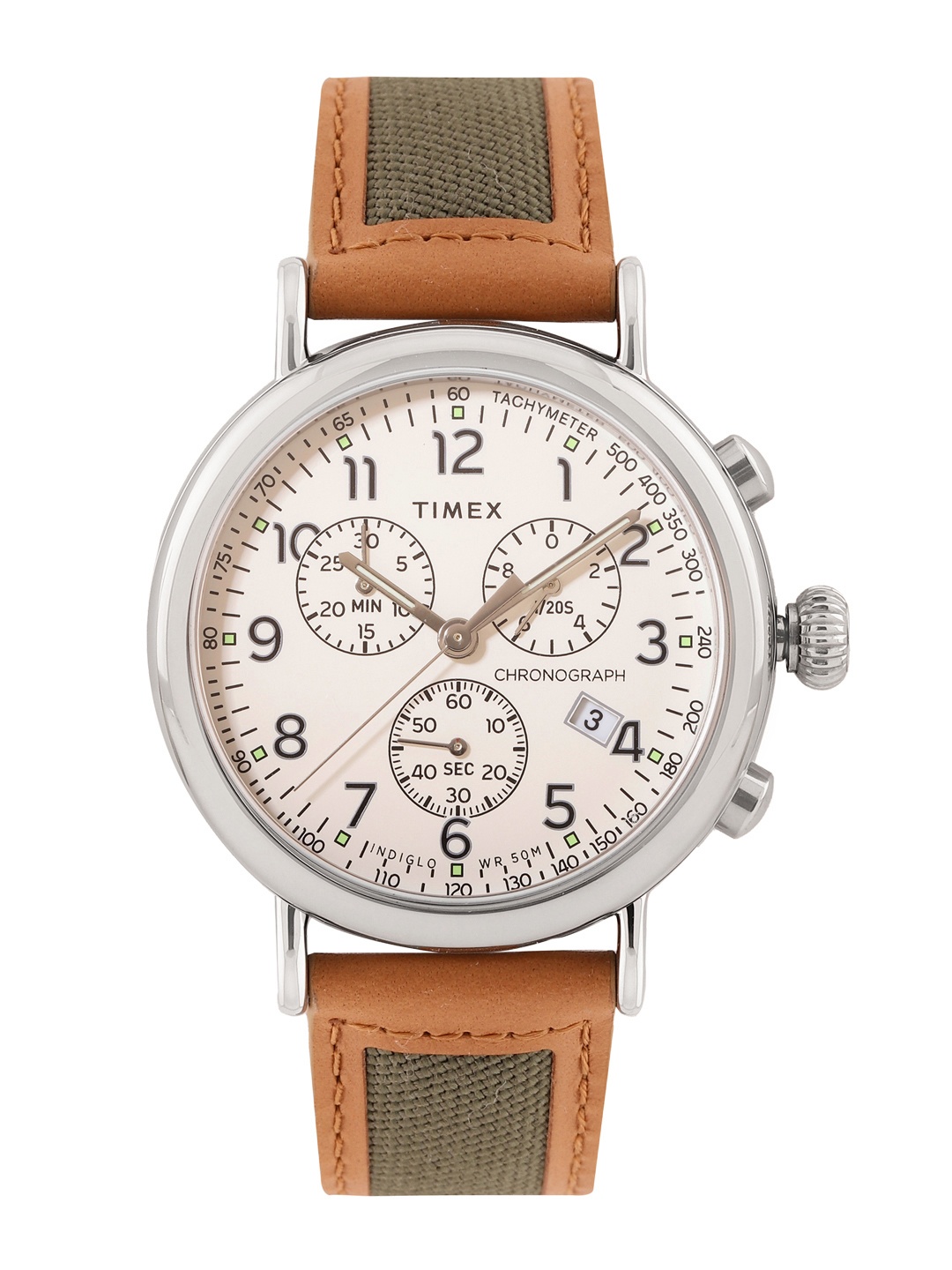 

Timex Men Standard Chronograph Analogue Watch TW2U58100UJ, Off white