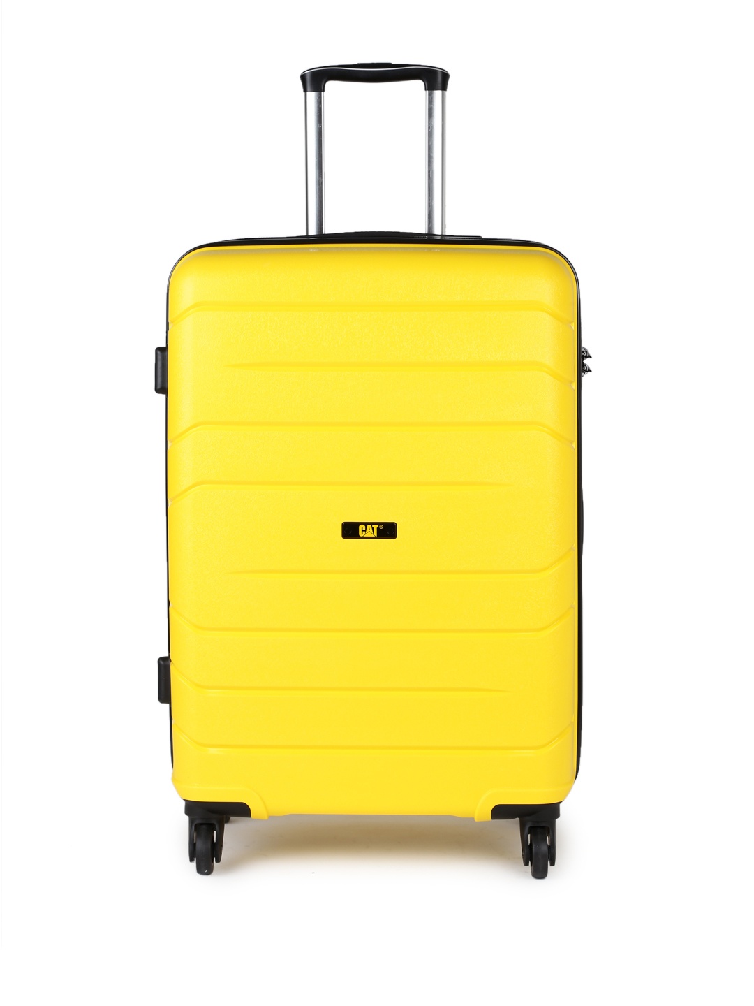 

CAT Yellow Crosscheck 24" Horizontal Line Checkin Hardsided Medium Trolley Suitcase