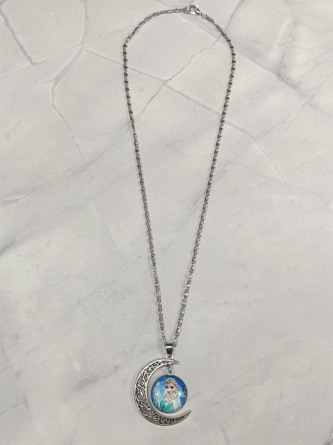 

EL REGALO Girls Silver-Plated Disney Necklace