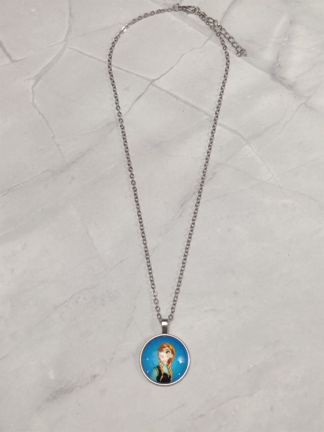 

EL REGALO Girls Silver-Plated Disney Necklace