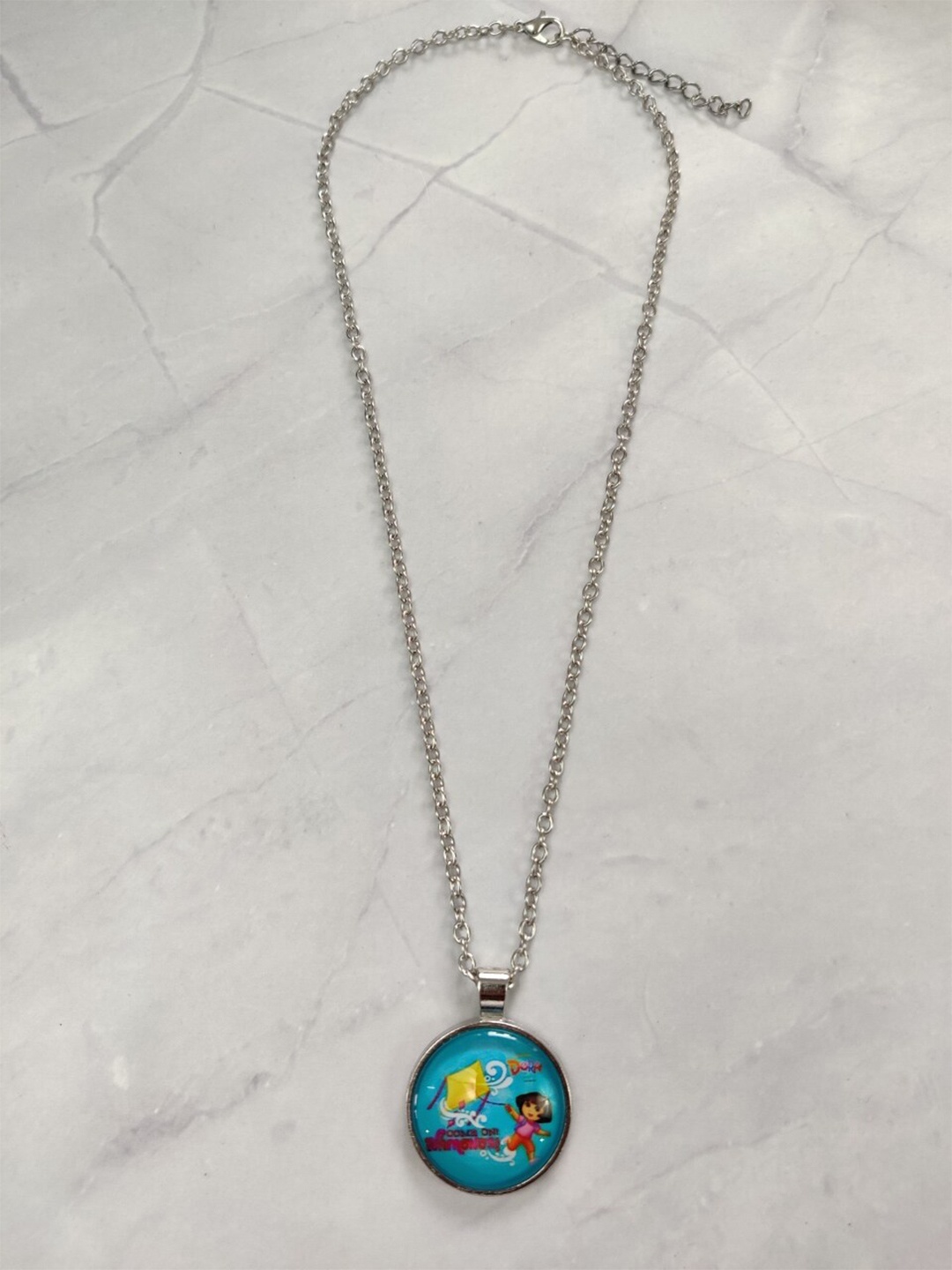 

EL REGALO Girls Silver-Plated Disney Necklace