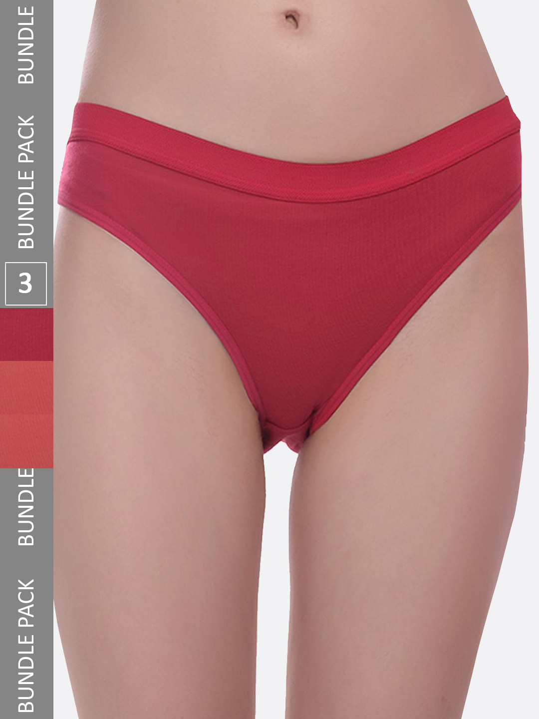 

Fleurt Women Pack Of 3 Assorted Hipster Briefs
