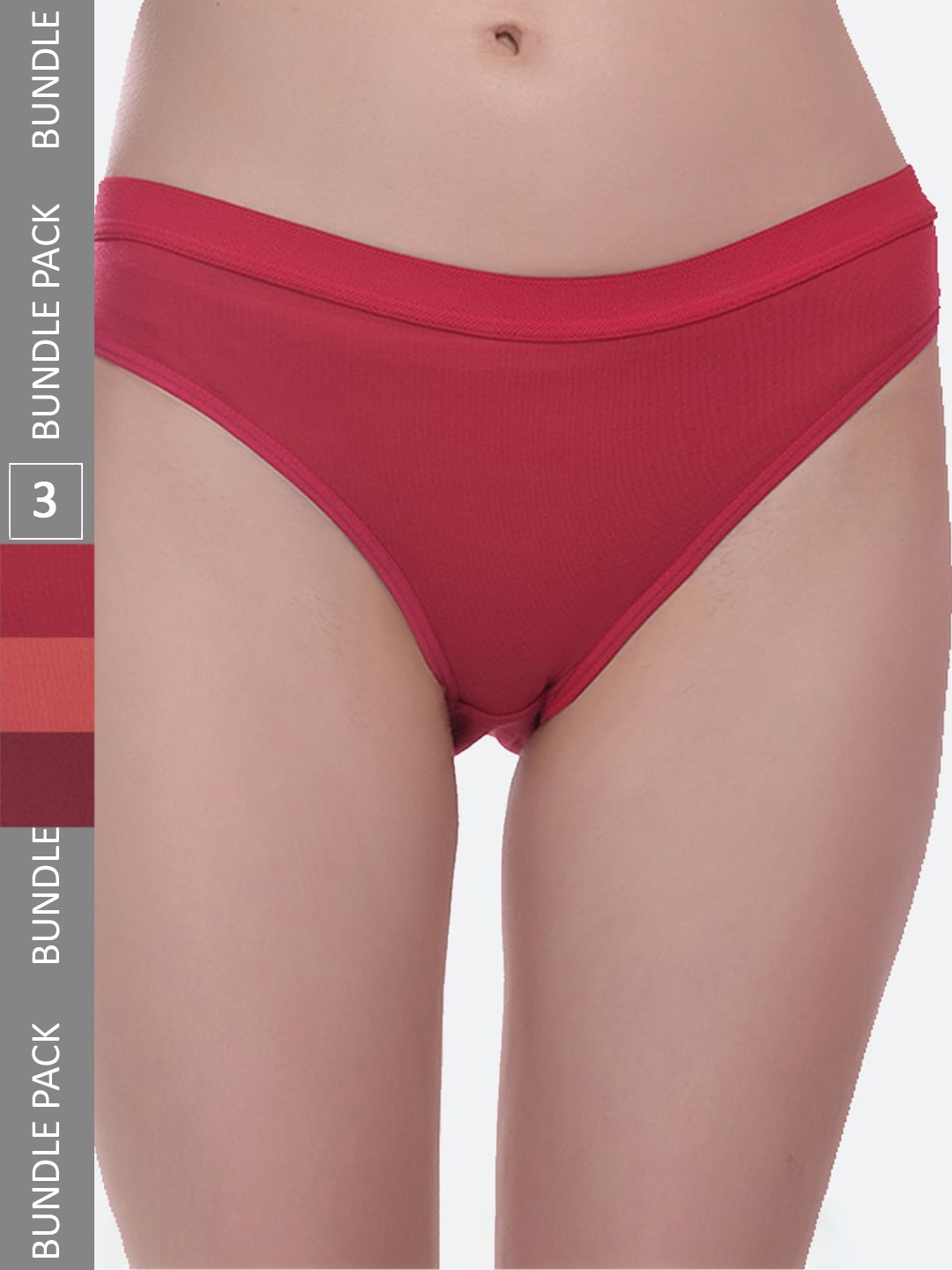 

Fleurt Pack Of 3 Assorted Cotton Basic Briefs