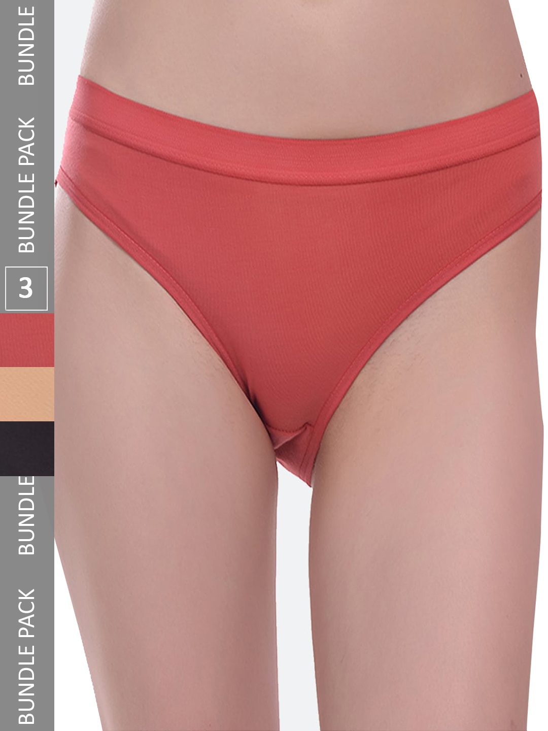 

Fleurt Women Pack Of 3 Assorted Hipster Briefs