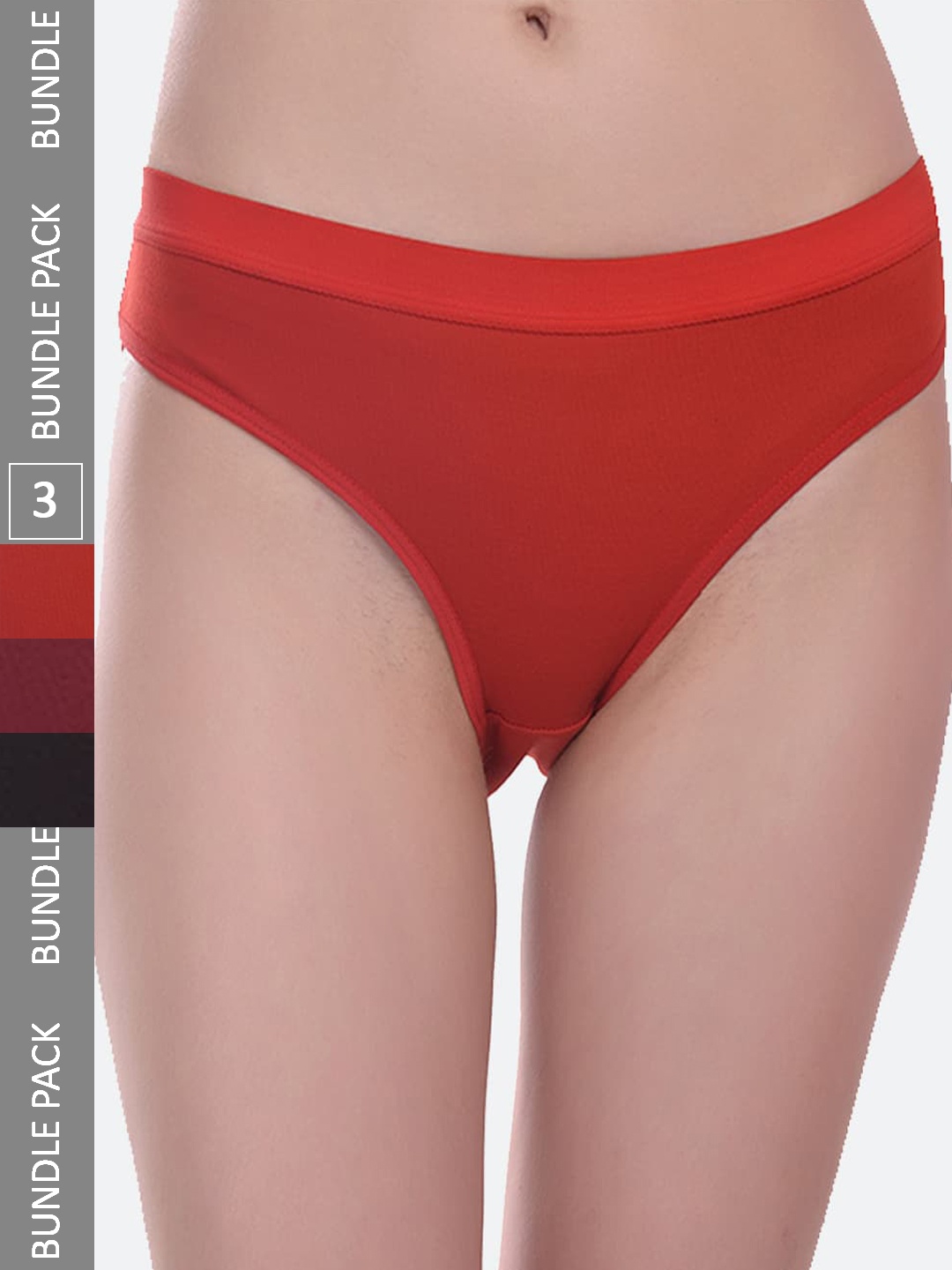 

Fleurt Pack Of 3 Assorted Cotton Hipster Briefs