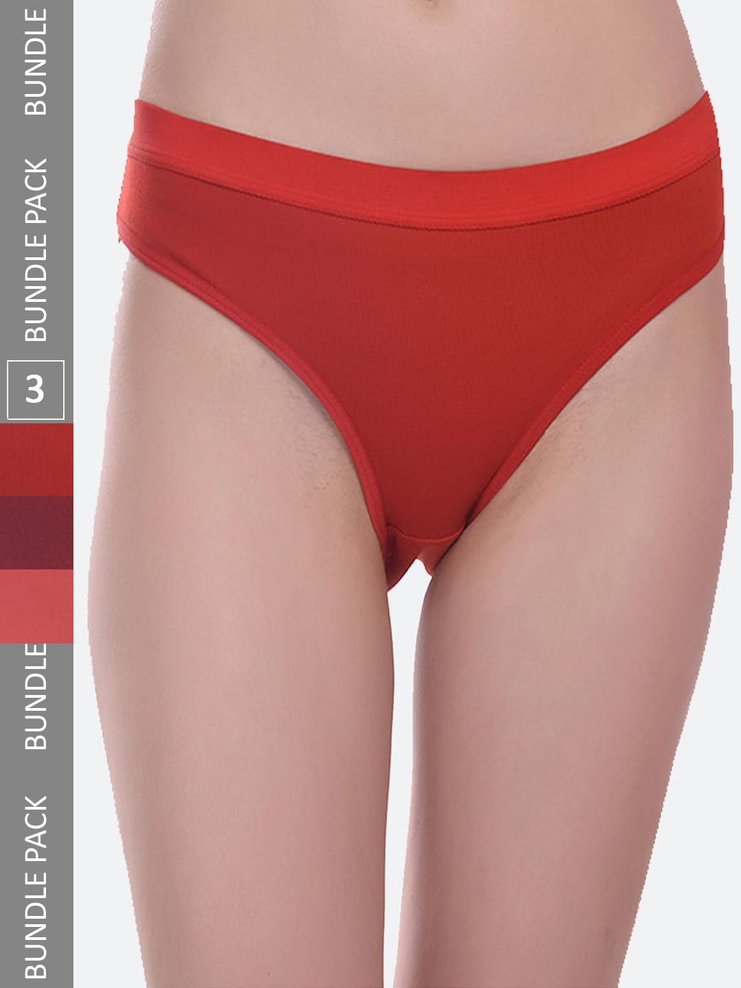 

Fleurt Pack Of 3 Assorted Cotton Hipster Briefs