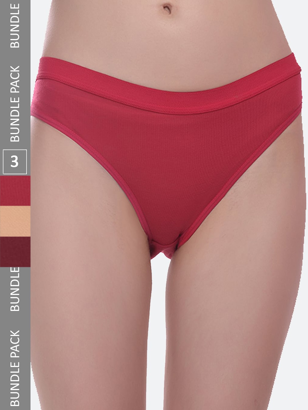 

Fleurt Women Pack Of 3 Assorted Hipster Briefs