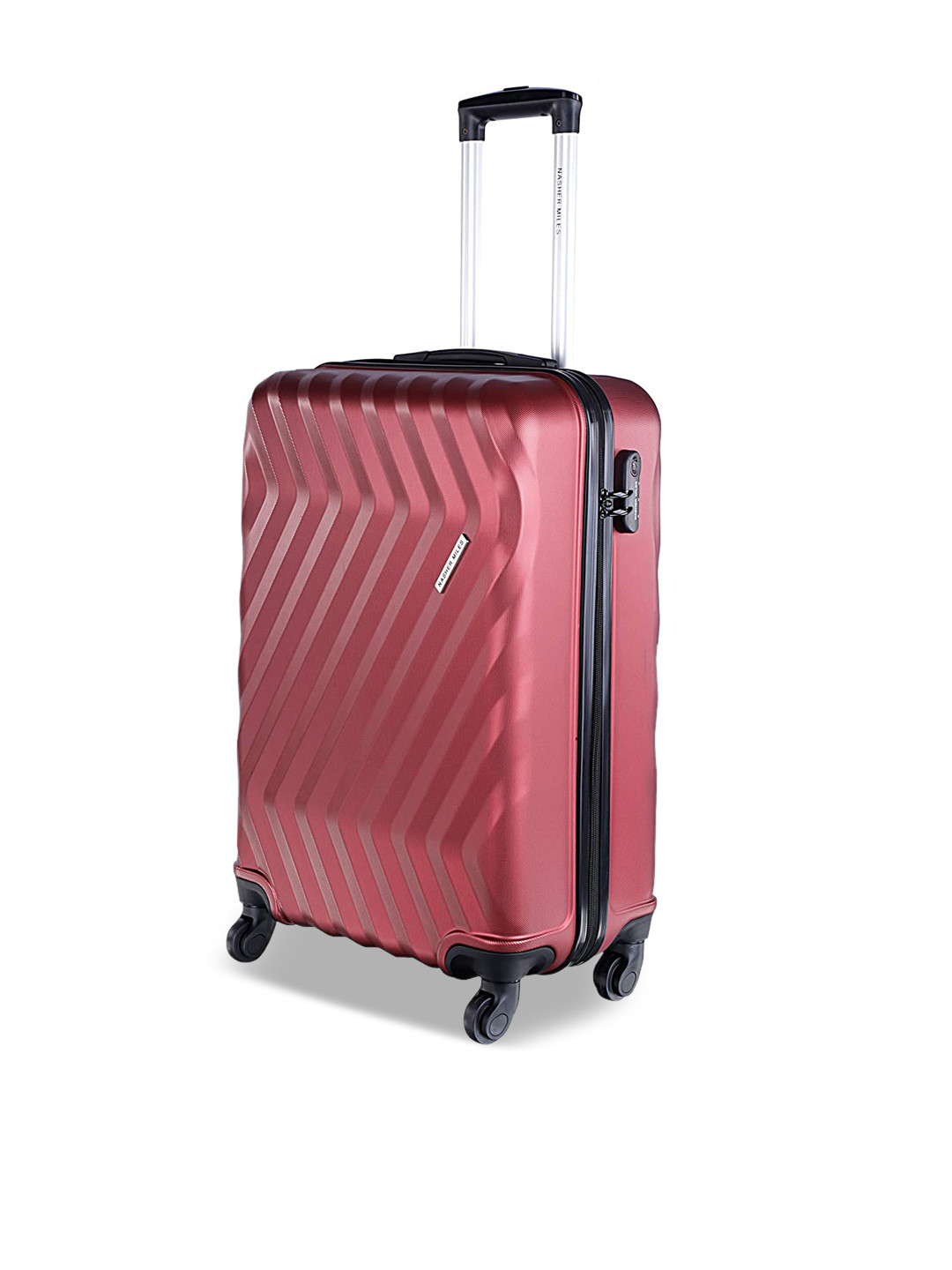 

Nasher Miles Textured Hard-Sided Large Trolley Suitcase, Maroon