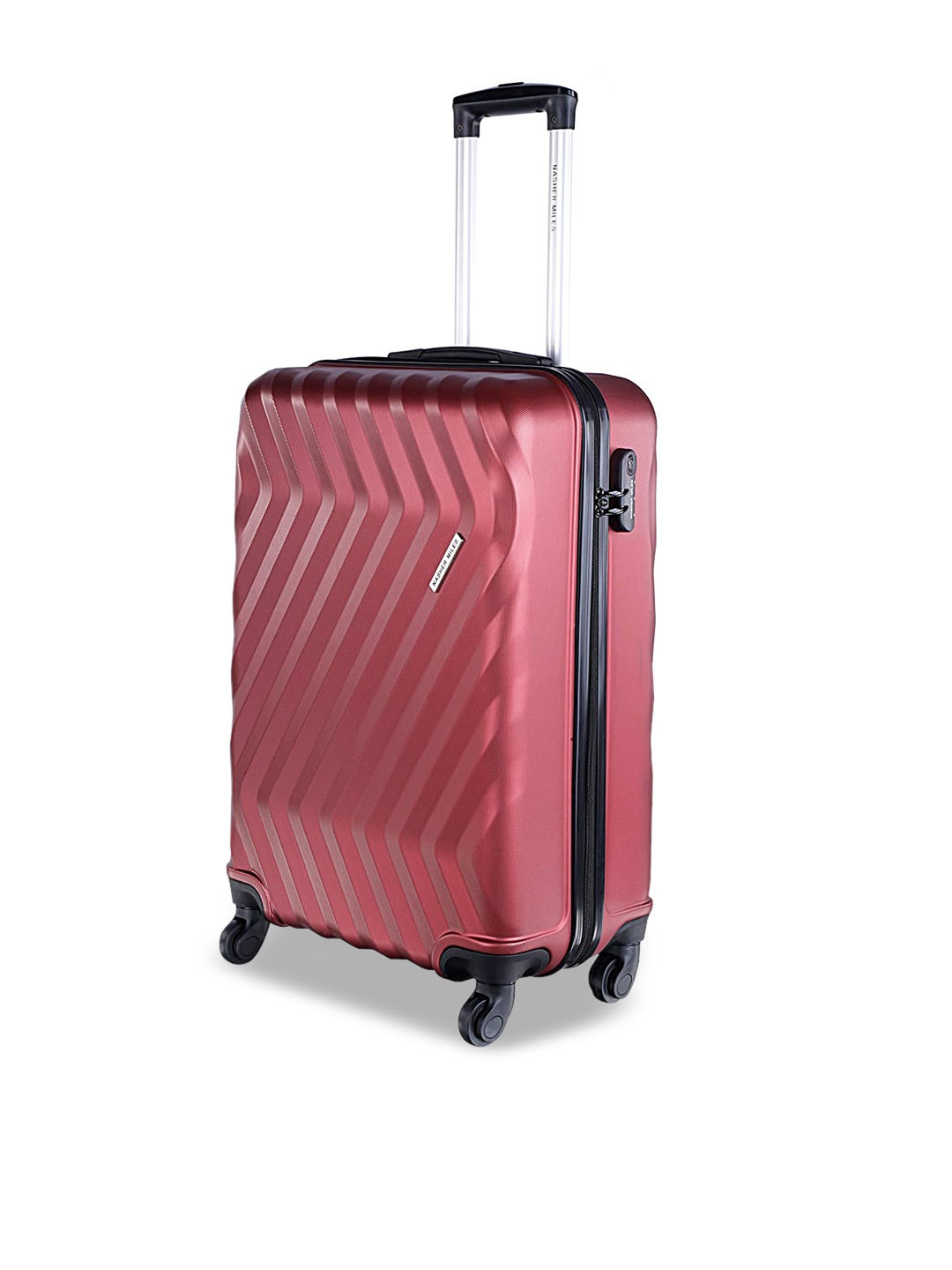 

Nasher Miles Set of 2 Textured Hard-Sided Trolley Suitcase, Maroon