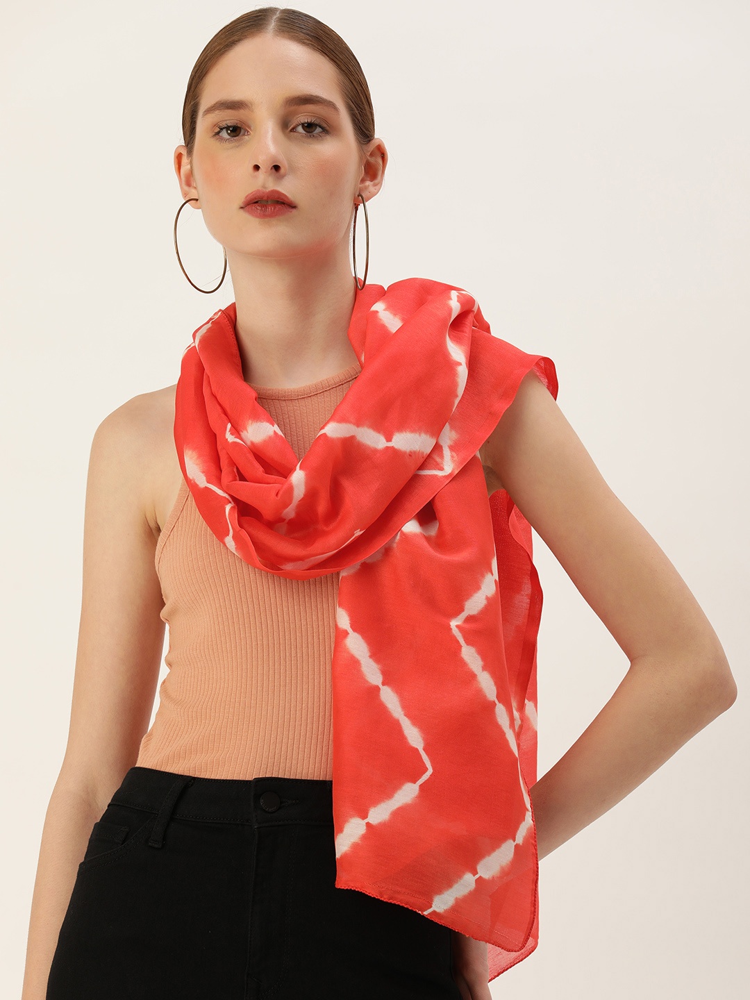 

ASVA Women Dyed Scarf, Orange