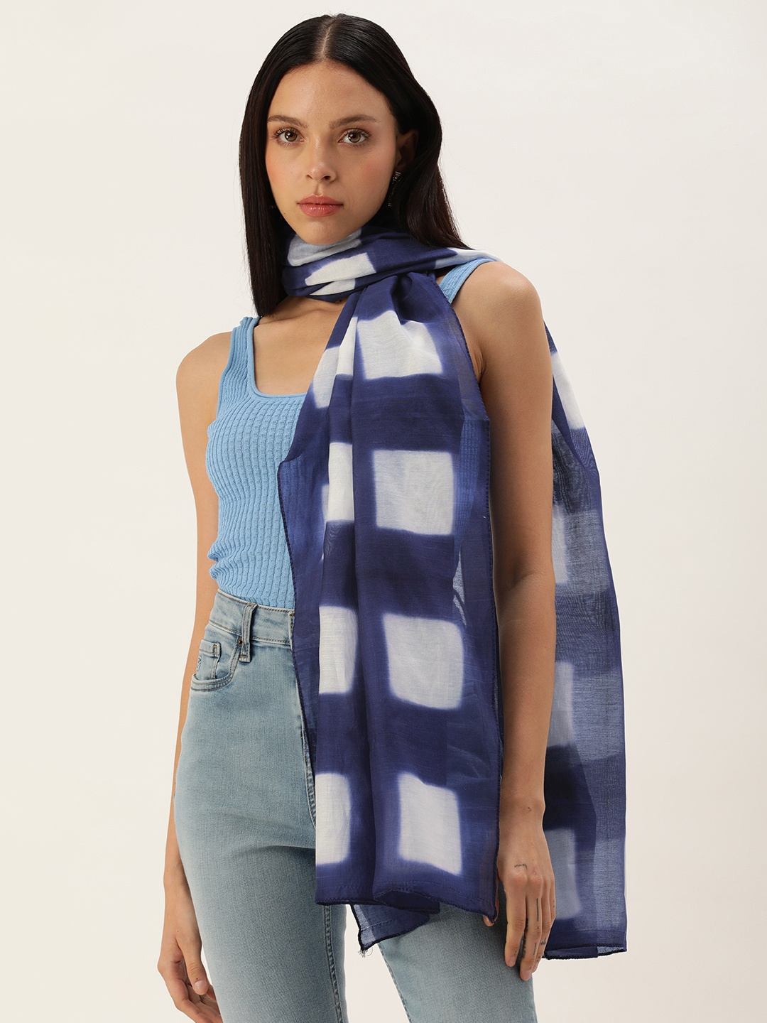 

ASVA Women Dyed Scarf, Blue