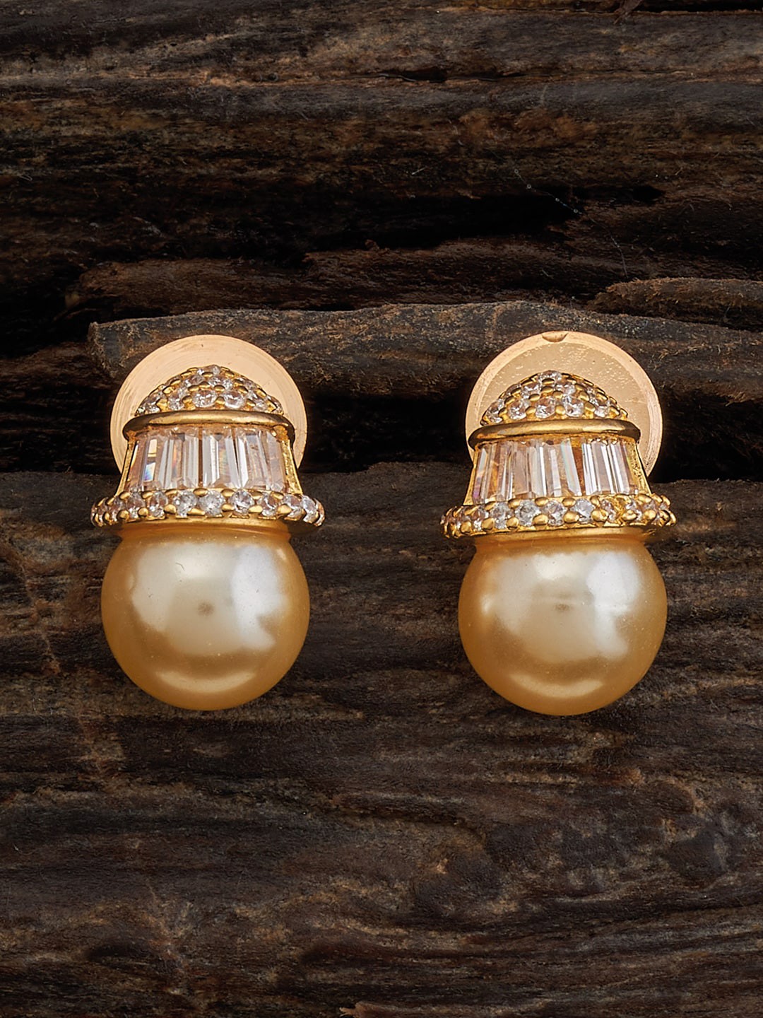 

Kushal's Fashion Jewellery Circular Studs Earrings, Gold