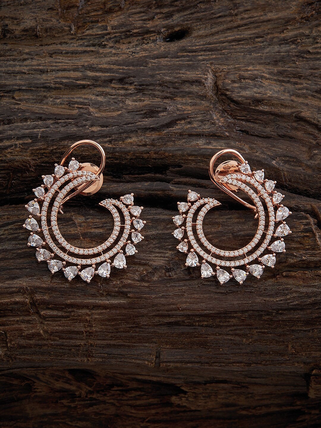 

Kushal's Fashion Jewellery Rose Gold Plated Contemporary Studs Earrings