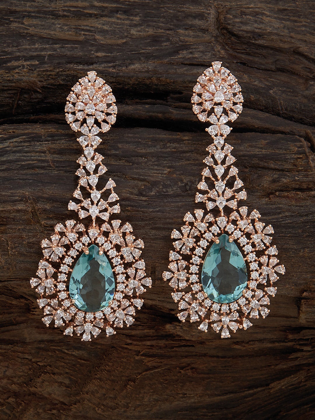 

Kushal's Fashion Jewellery Rose Gold-Plated Contemporary Drop Earrings