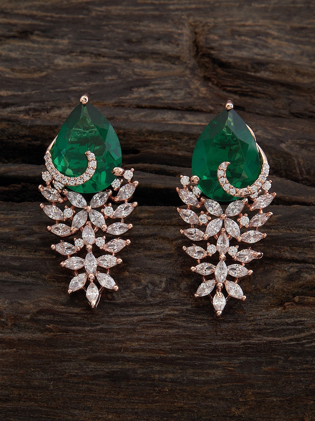 

Kushal's Fashion Jewellery Rose Gold-Plated Contemporary Drop Earrings