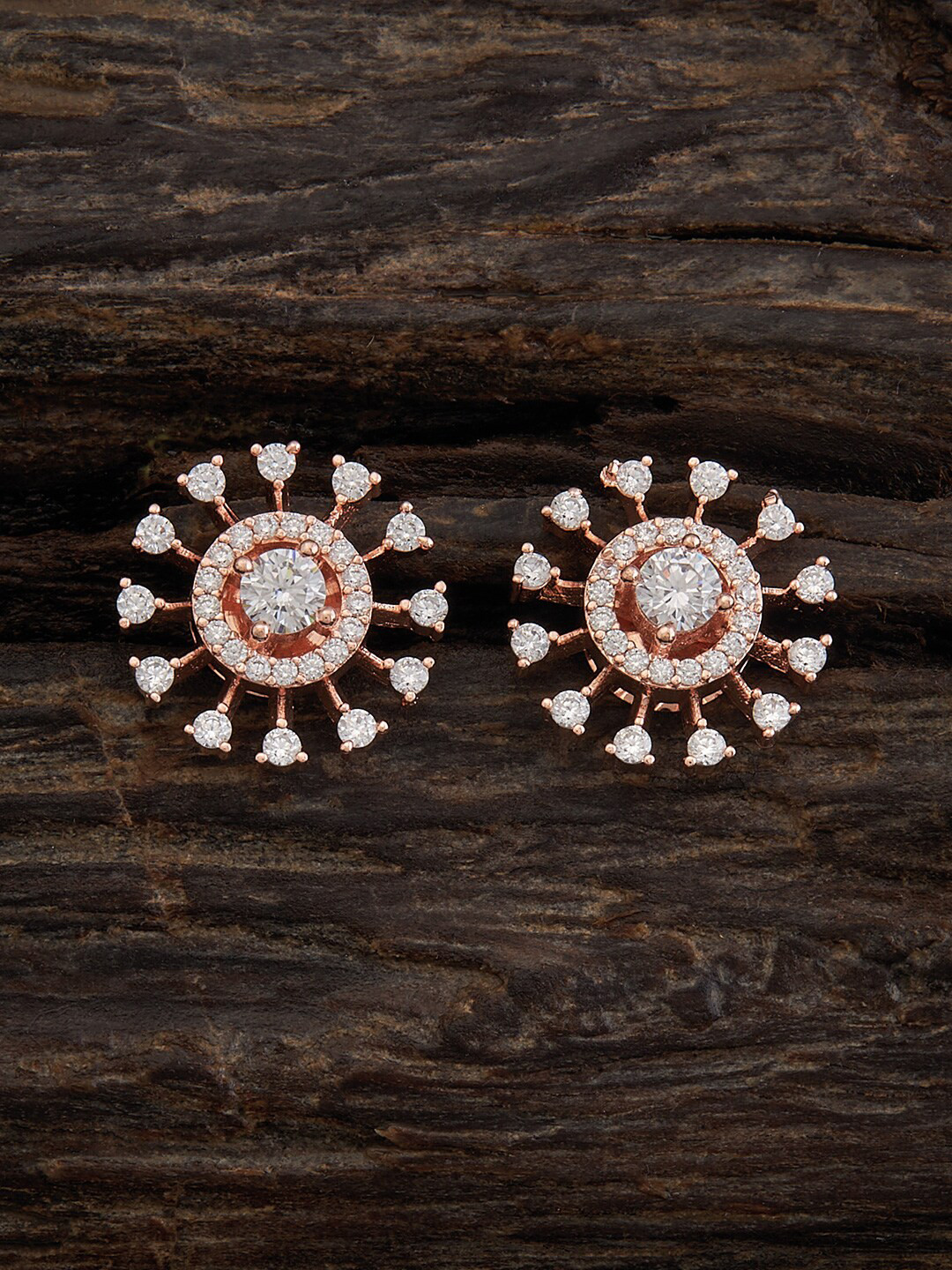 

Kushal's Fashion Jewellery Rose Gold-Plated Contemporary Studs Earrings