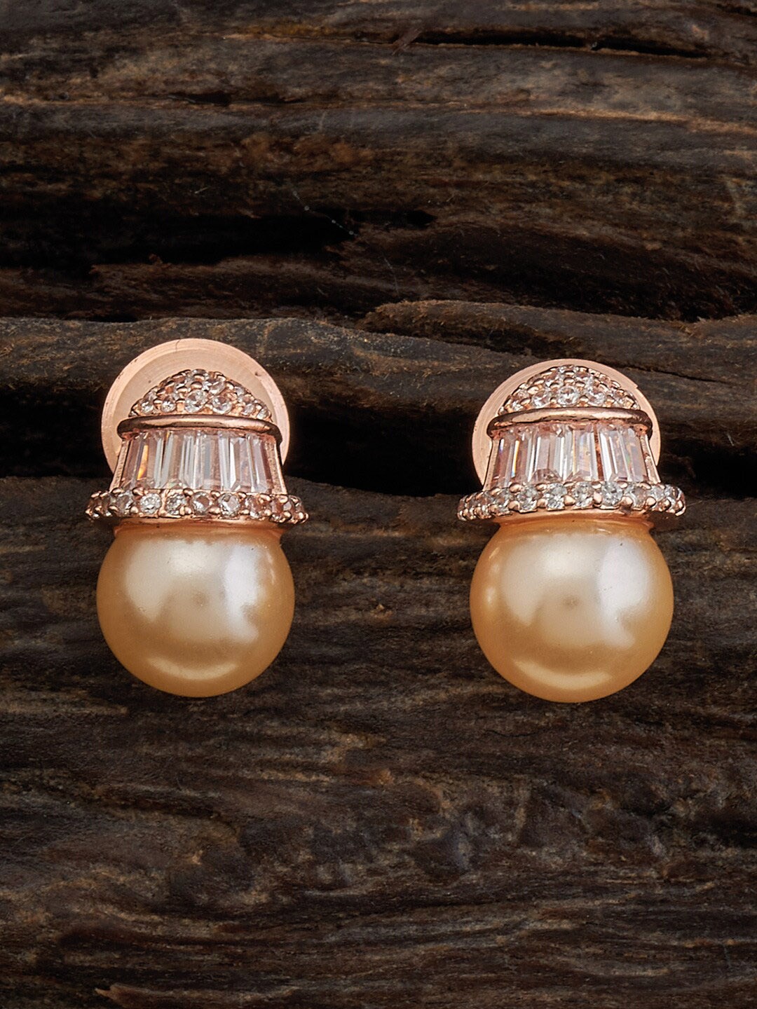 

Kushal's Fashion Jewellery Rose Gold-Plated Contemporary Studs Earrings