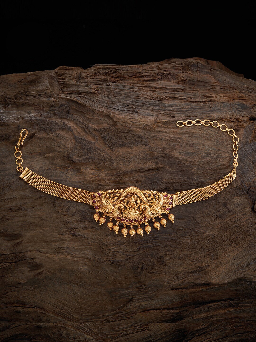 

Kushal's Fashion Jewellery Temple Gold-Plated Armlet Bracelet