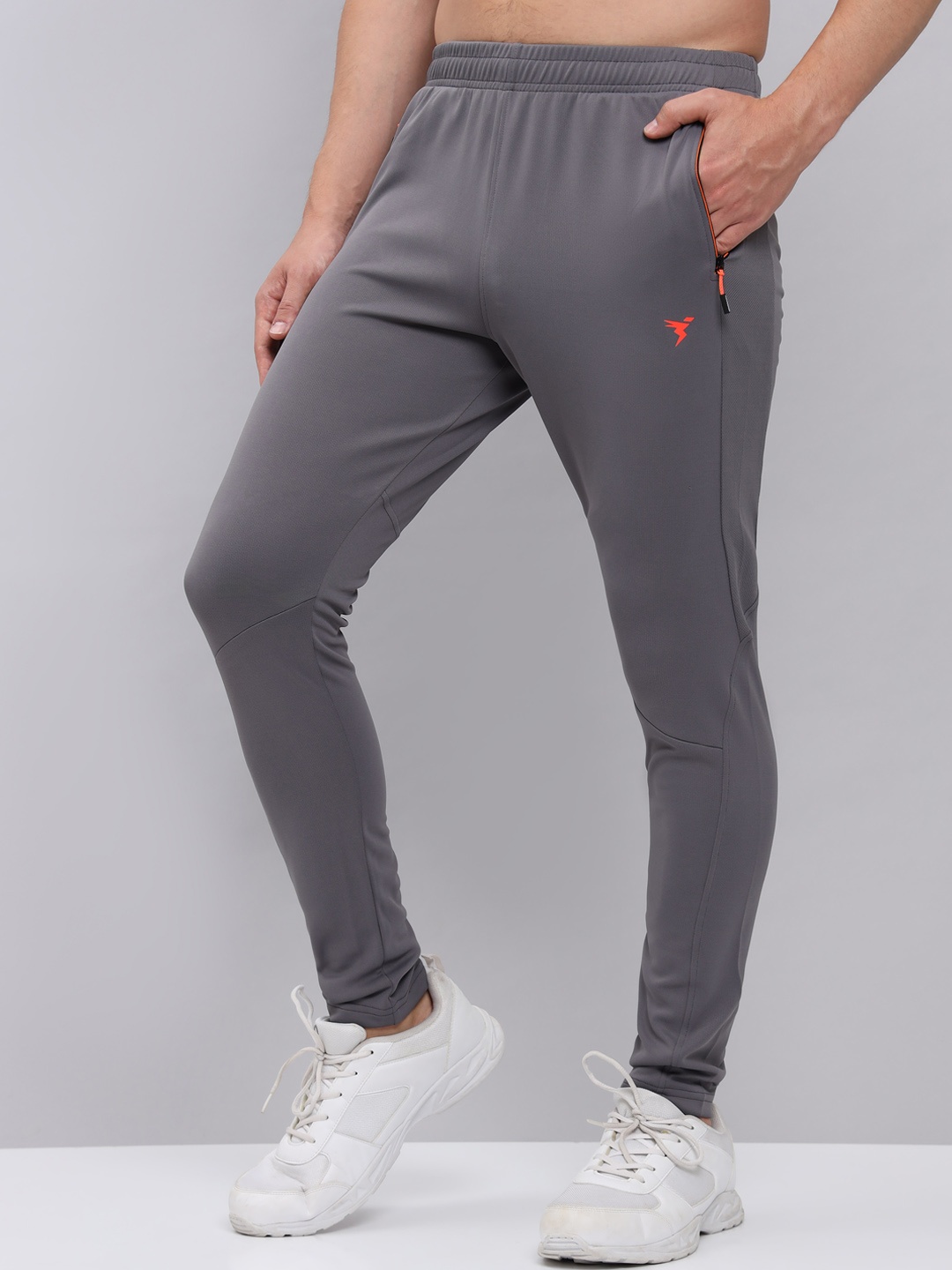 

Technosport Men Active Slim Fit Trackpants with Rapid Dry Technology, Charcoal