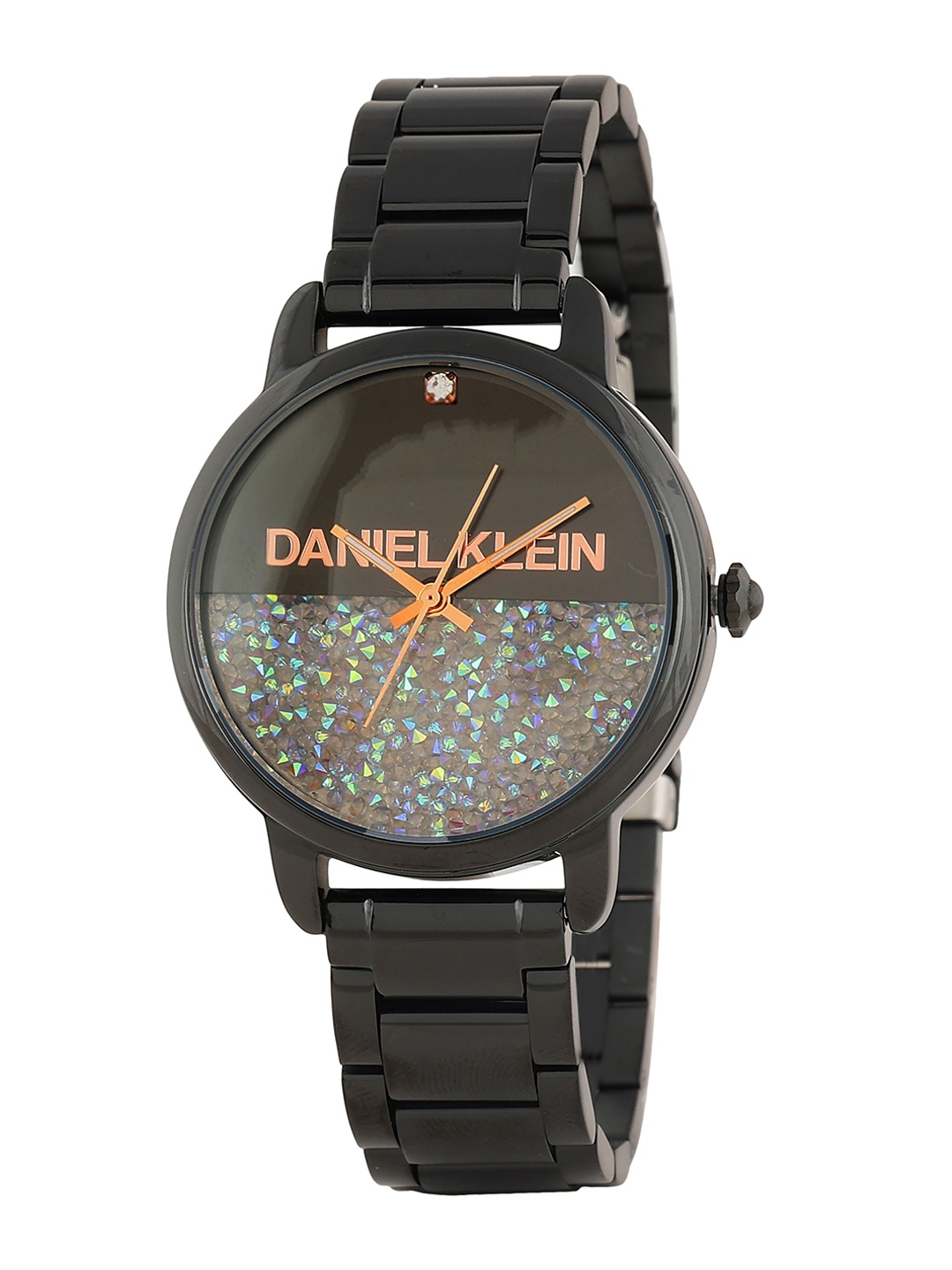 

Daniel Klein Women Embellished Dial Bracelet Style Straps Analogue Watch DK 1 12711-4, Black