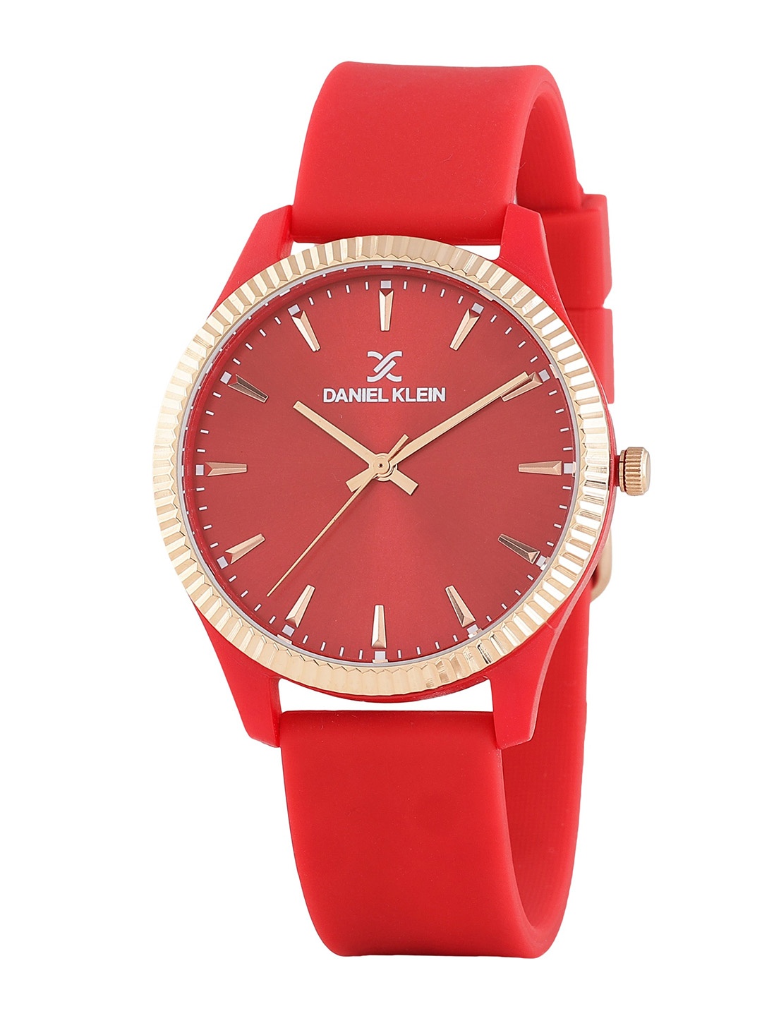 

Daniel Klein Men DKLN Embellished Dial Analogue Watch DK 1 12767-7, Red