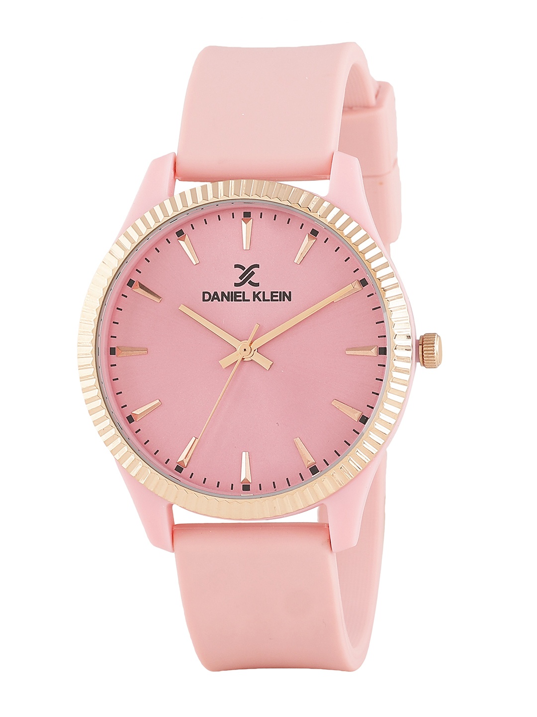 

Daniel Klein Men Embellished Dial & Silicon Straps Analogue Watch DK 1 12767-6, Pink