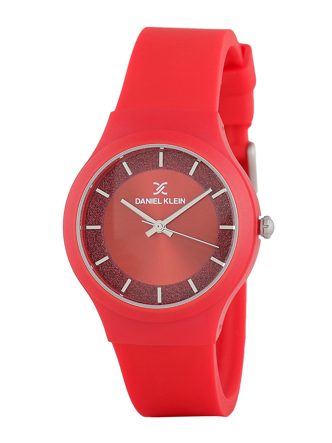 

Daniel Klein Women Textured Dial & Straps Analogue Watch DK 1 12713-4, Red