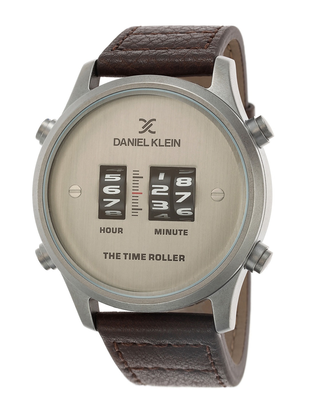 

Daniel Klein Men Dial & Leather Straps Digital Watch DK 1 12438-7, Grey