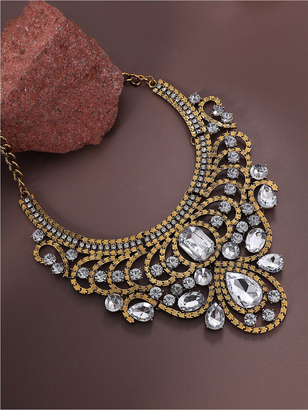 

SOHI Gold-Plated Statement Necklace